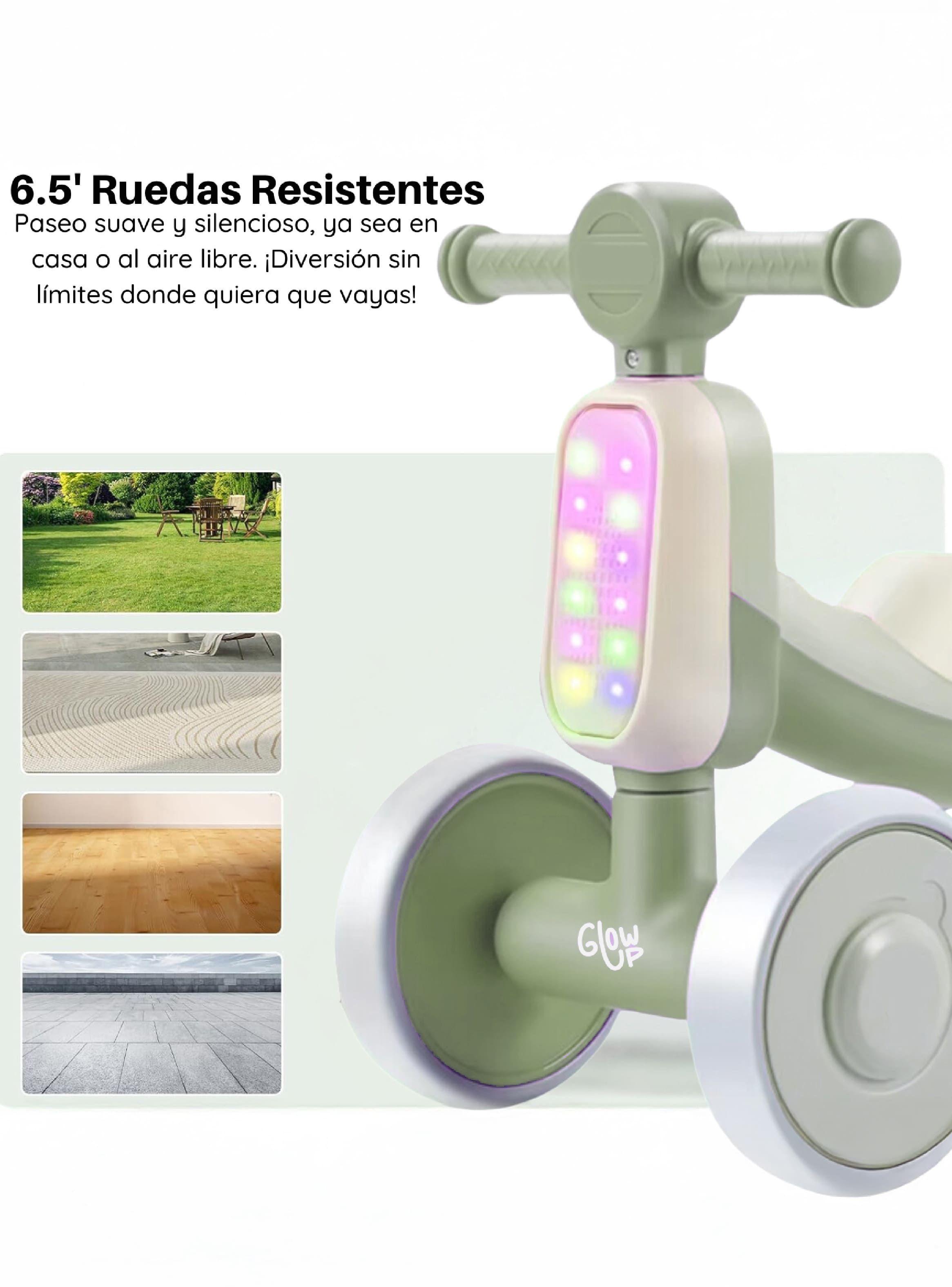 Triciclo Infantil con Luz y Sonido Bambi Verde GlowUp-3