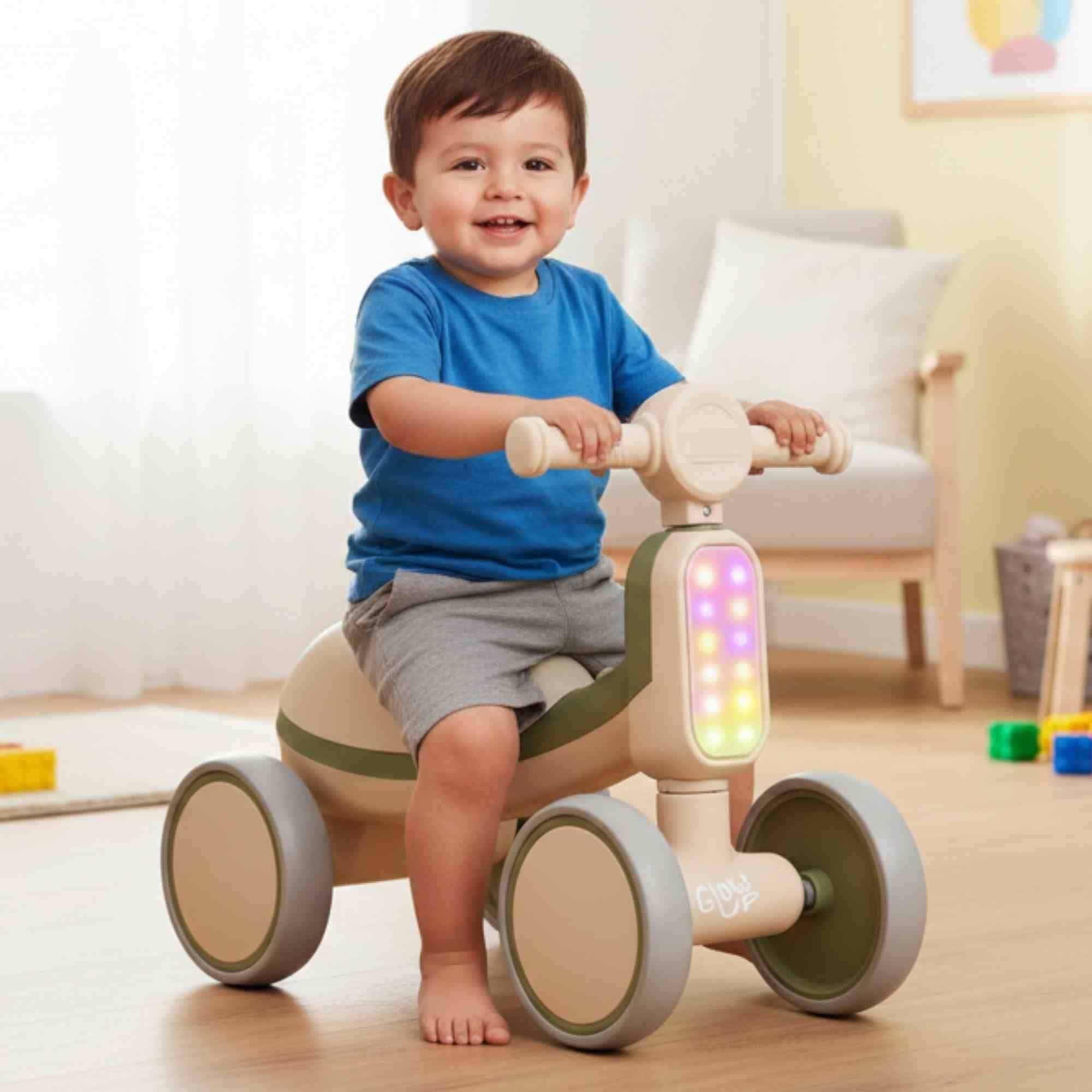 Triciclo Infantil con Luz y Sonido Bambi Verde GlowUp-5