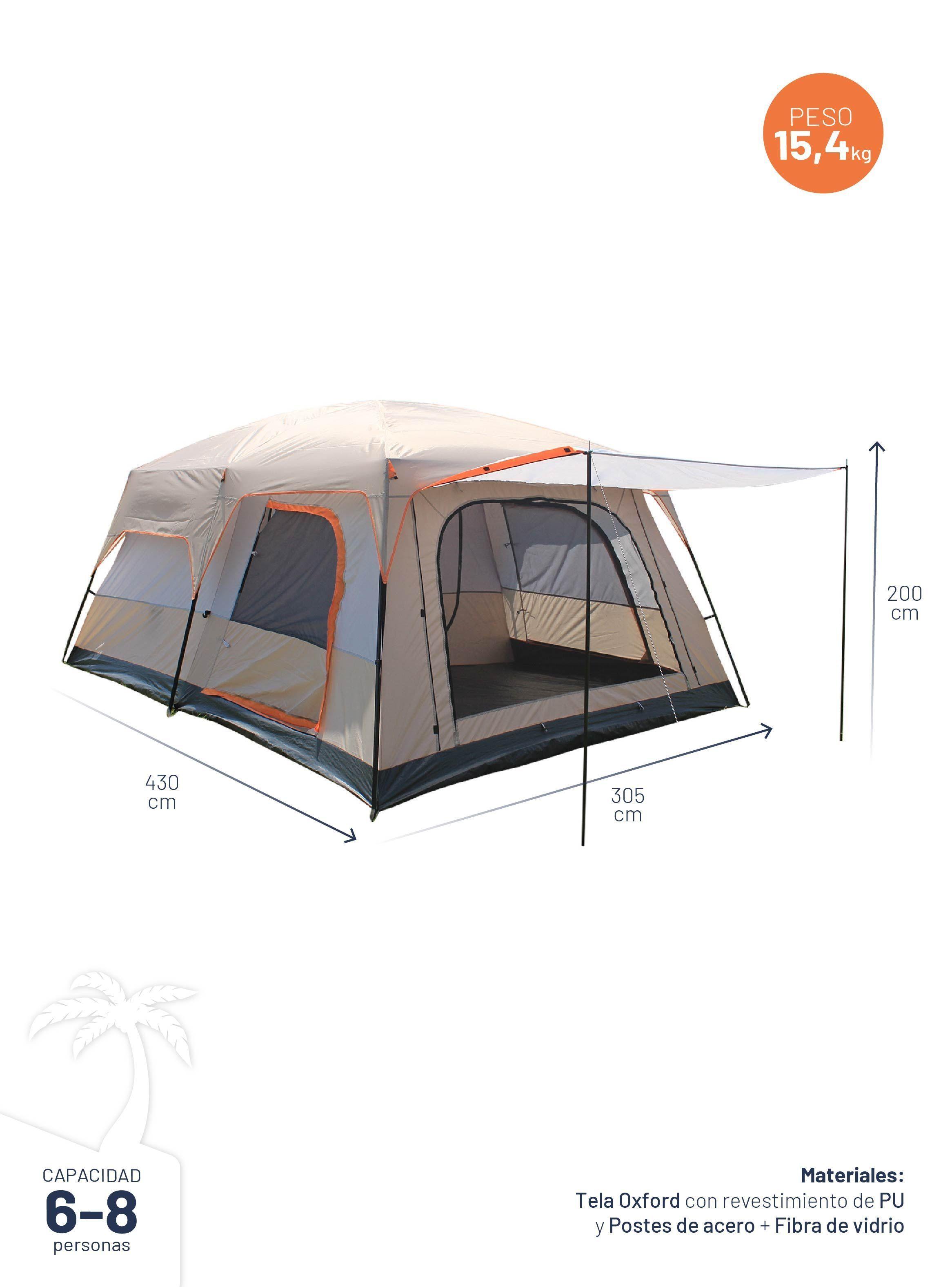 Carpa Camping Impermeable Miglu Para 8 Personas-2