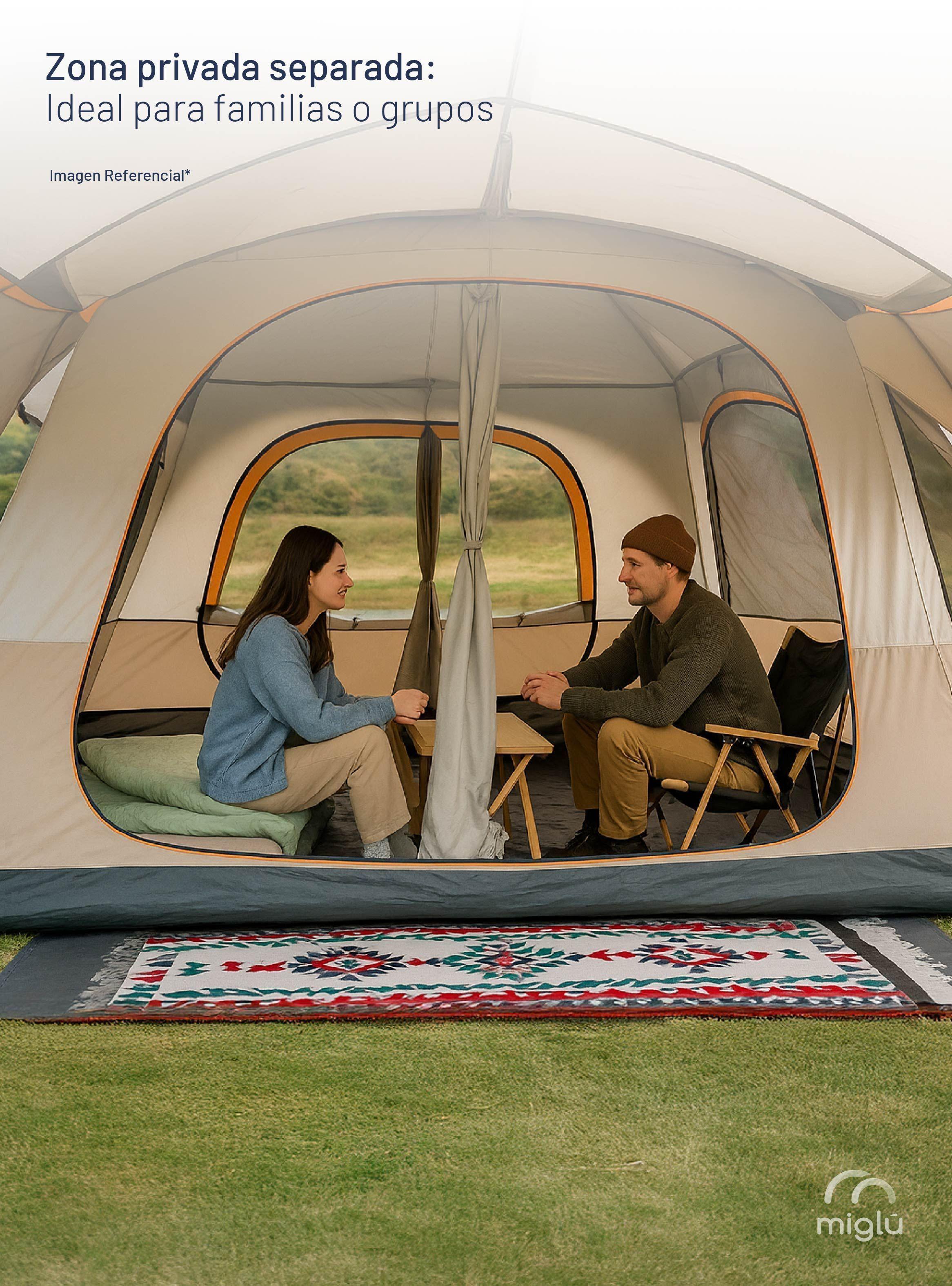 Carpa Camping Impermeable Miglu Para 8 Personas-7