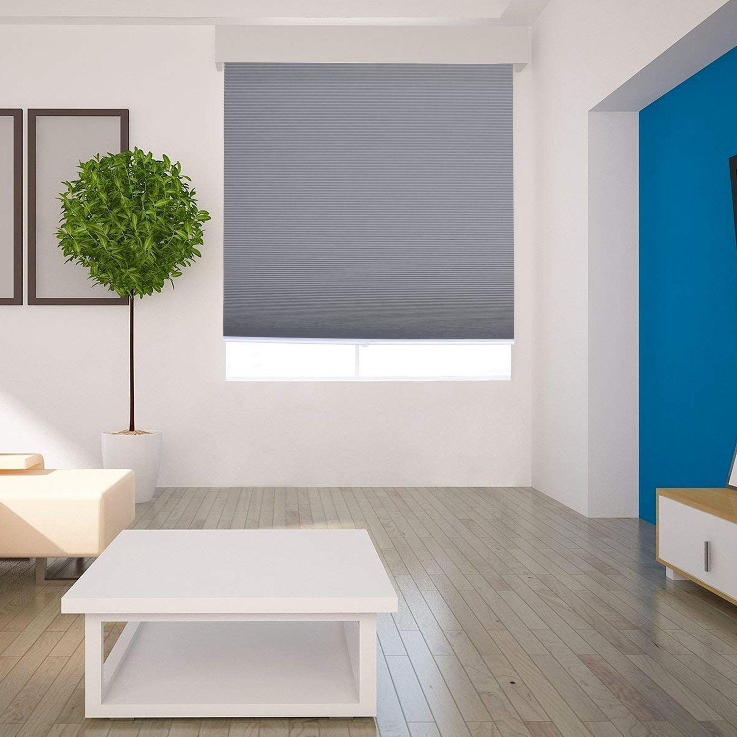 Cortina Honeycomb Termoacústica Gris 160x160cm-2