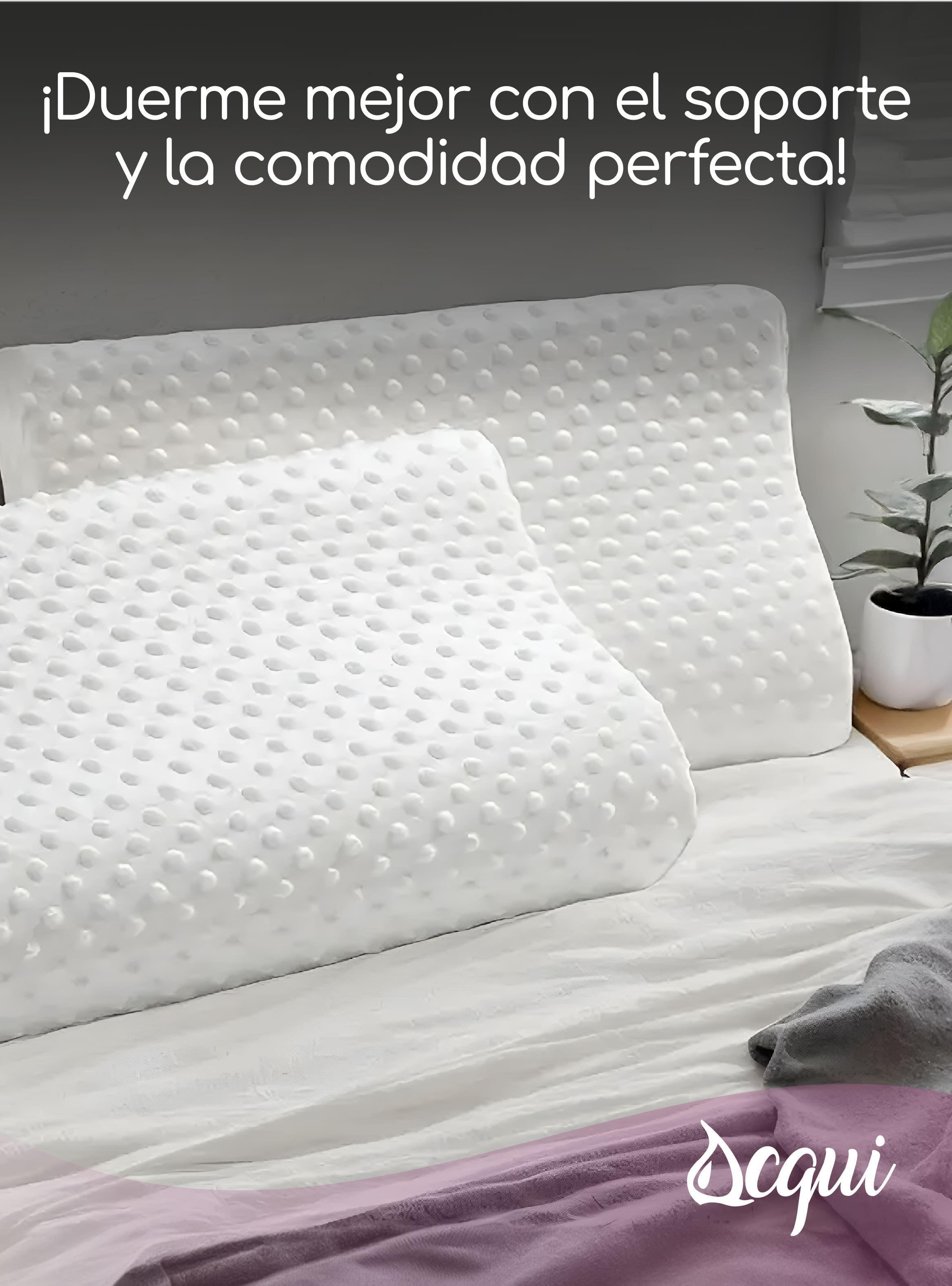 Pack 2 Almohadas Ortopédicas Cervicales Con Espuma Memoria-7