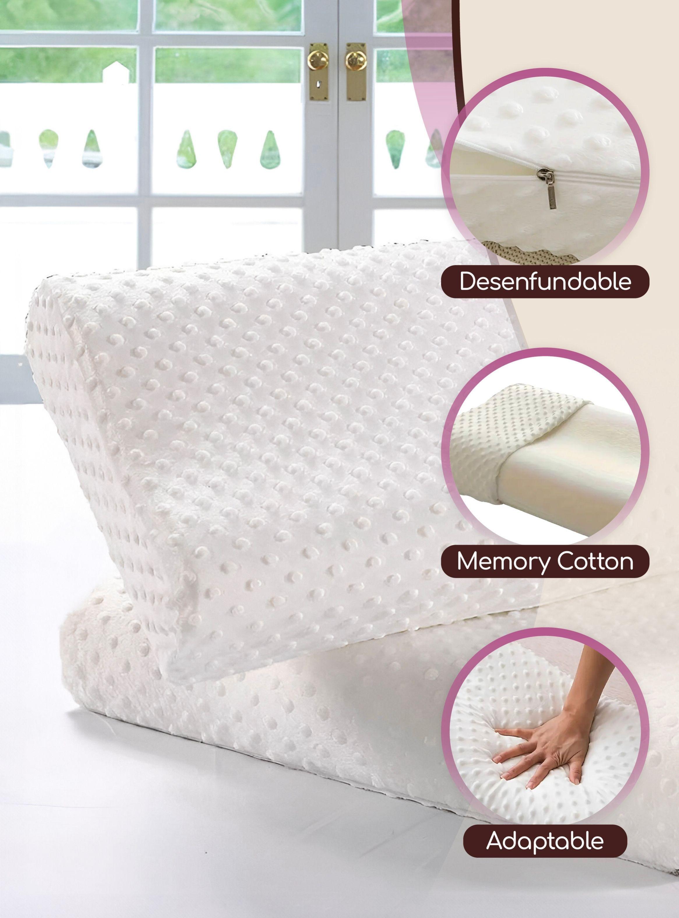 Pack 2 Almohadas Ortopédicas Cervicales Con Espuma Memoria-4