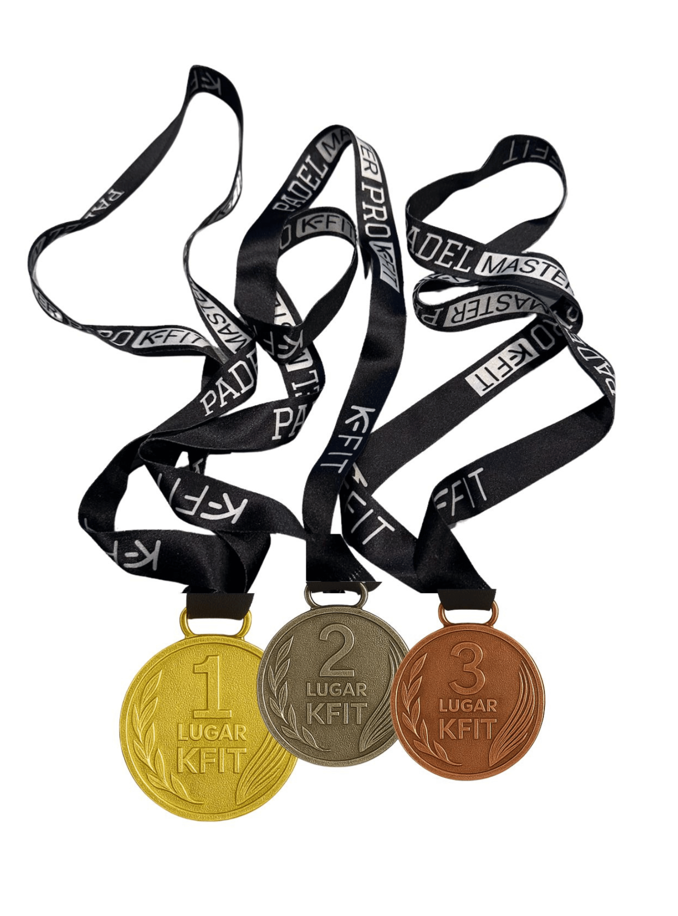 Pack 9 Medallas 350grs Deportivas Kfit Oro Plata Y Bronce-3