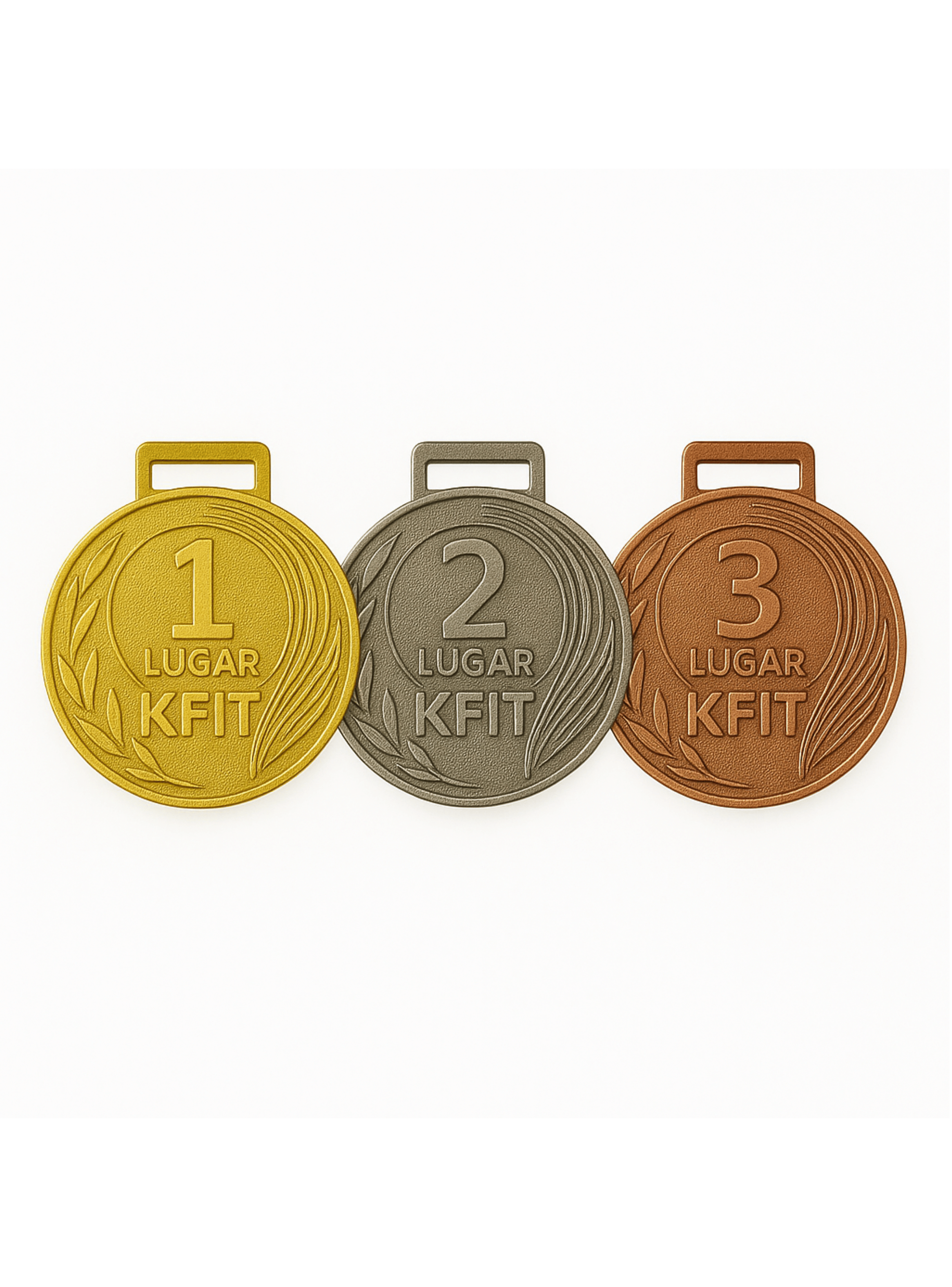 Pack 9 Medallas 350grs Deportivas Kfit Oro Plata Y Bronce-4