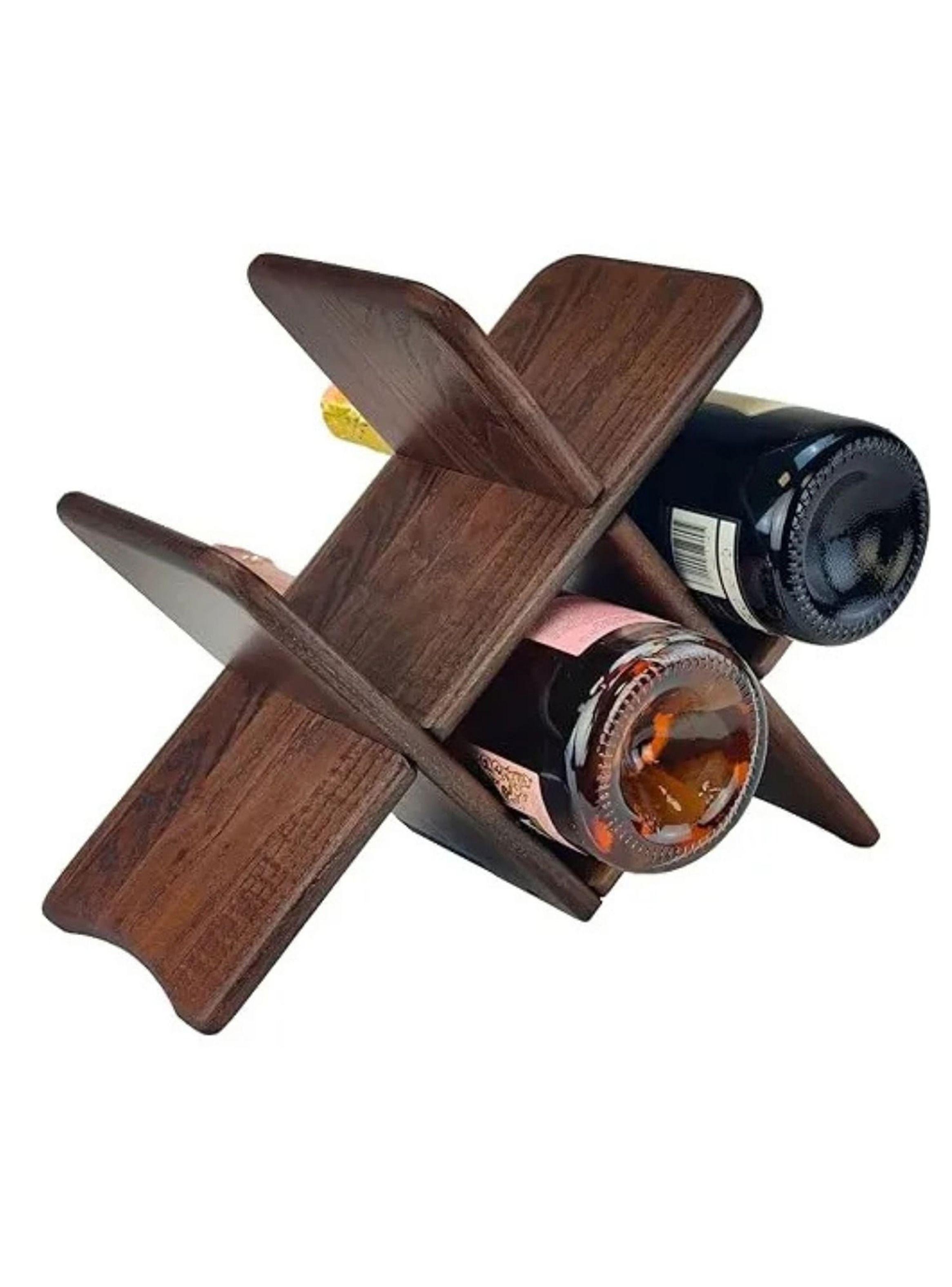 Soporte De Madera Para Mesa Tipo Cava Botellas Vino Rebajas-6