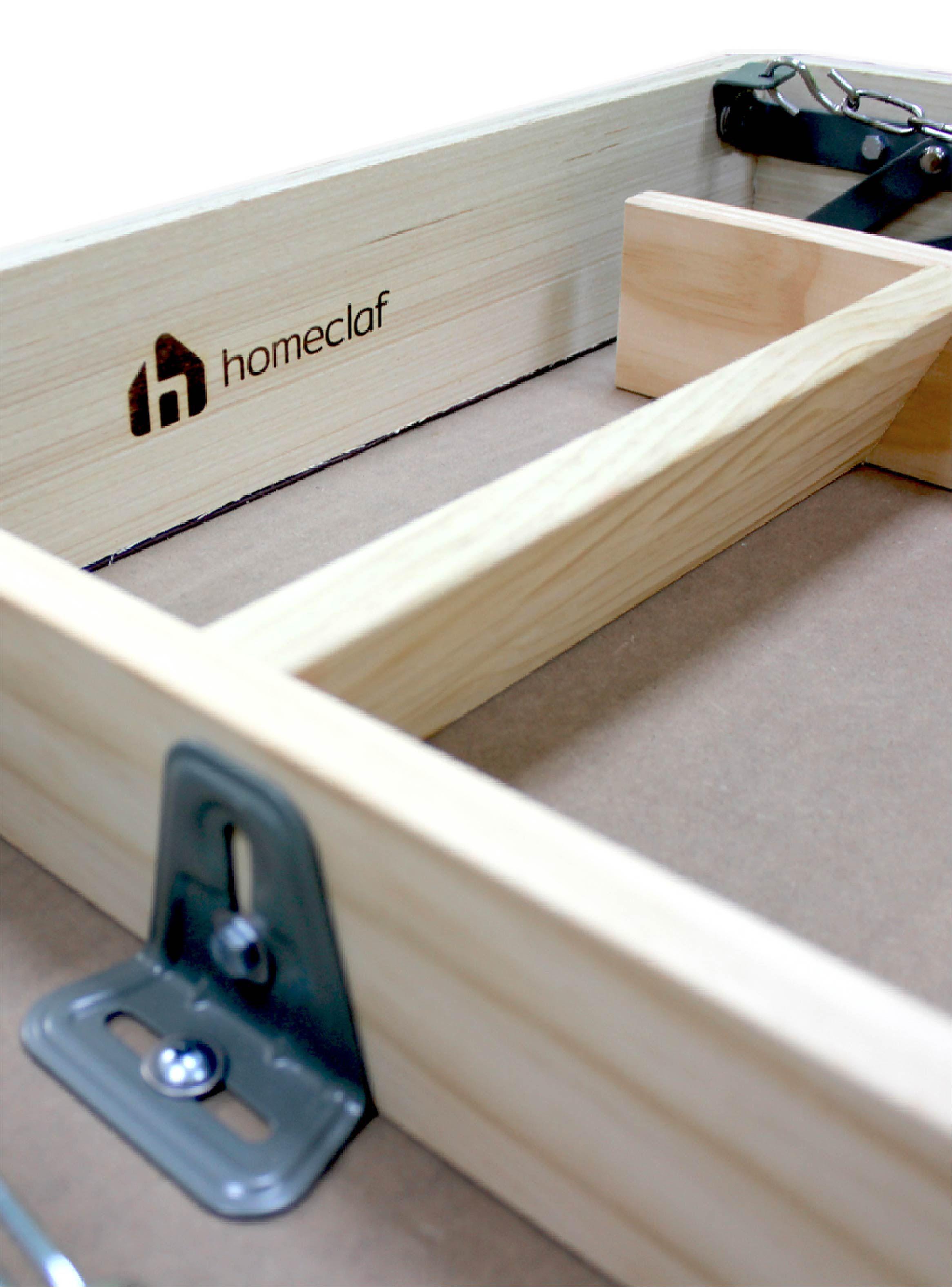 Escalera Ático de Madera Mansarda 70x120cm Homeclaf-4