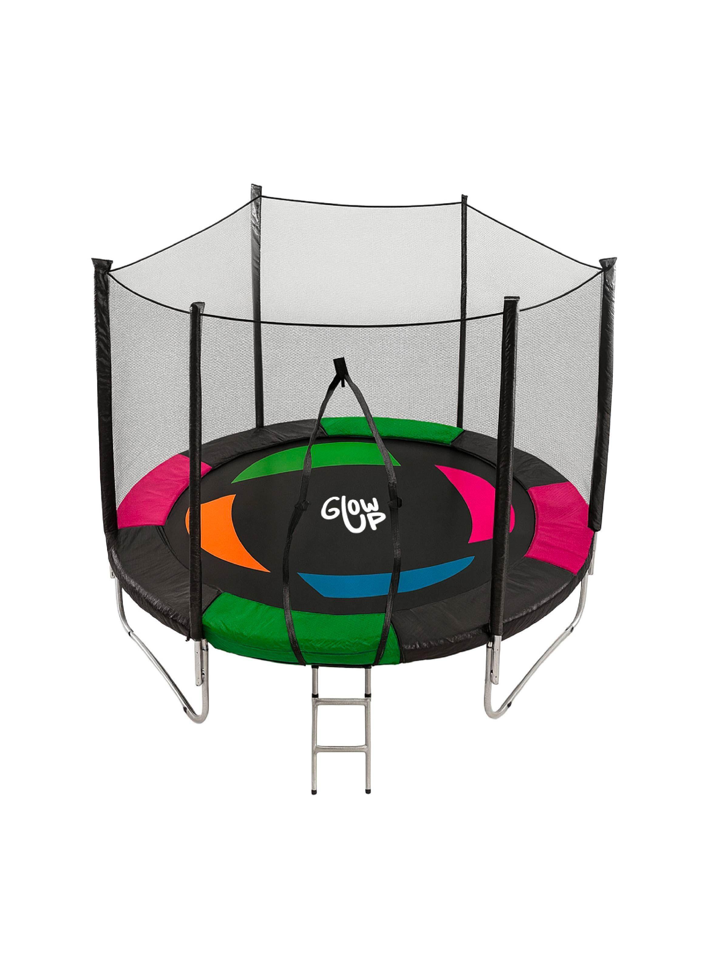 Cama Elástica 3,05 mts 10 ft GlowUp Edición Ltda Exclusiva P con Malla y escalera-0