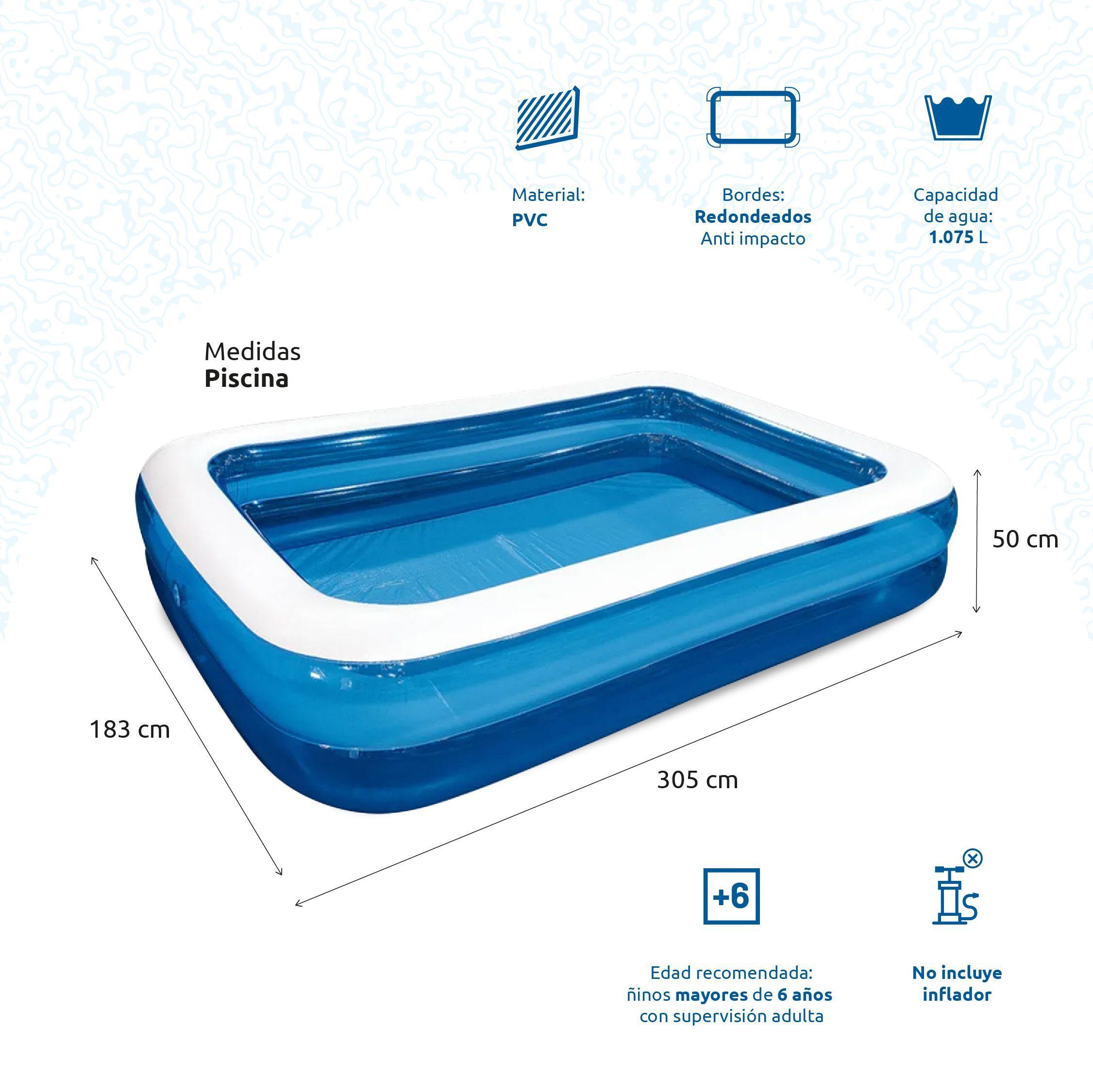 Piscina Inflable azul 305x183x50-2