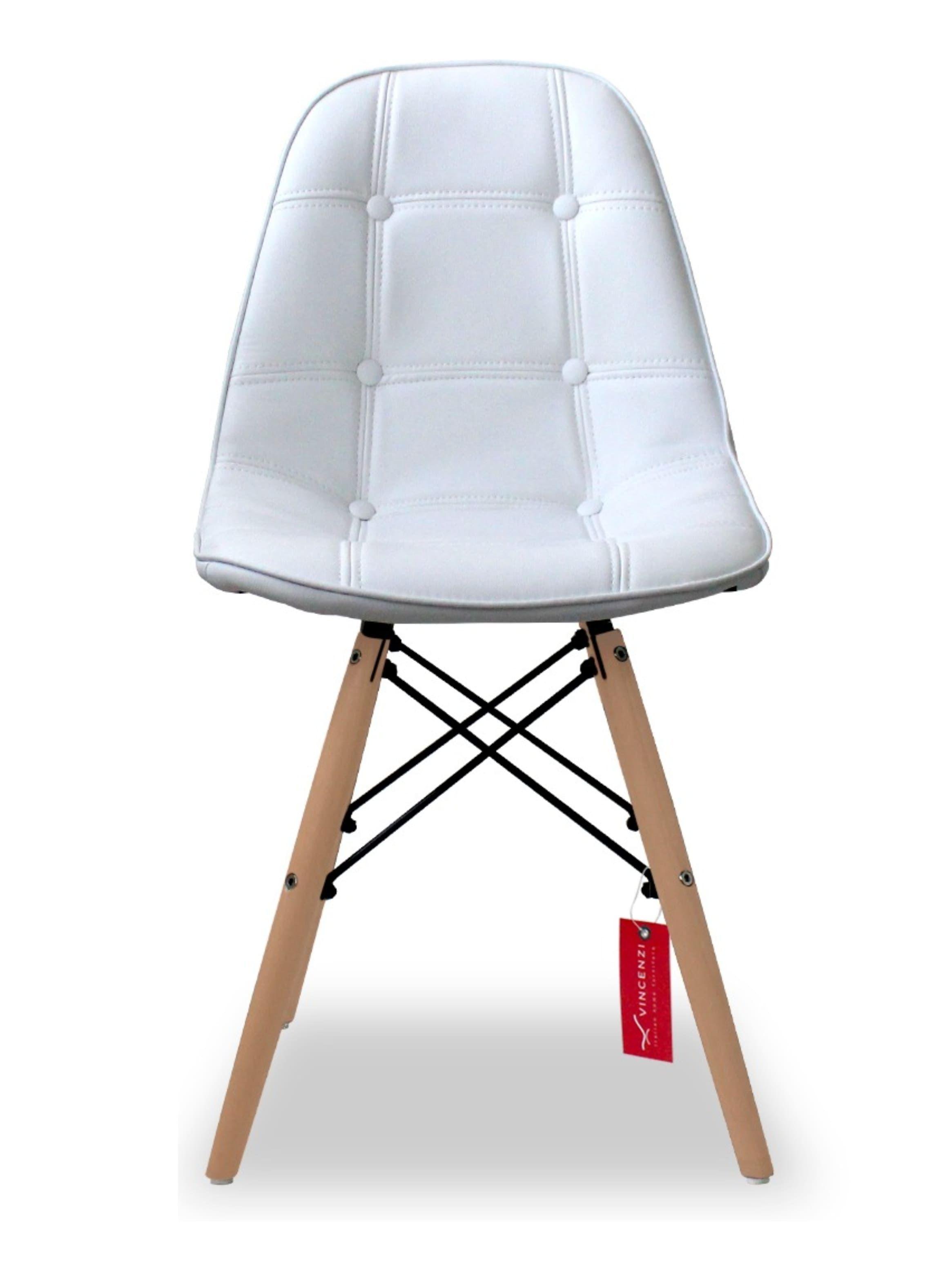 Pack 4 Sillas Comedor Eames York Blancas Vincenzi-2