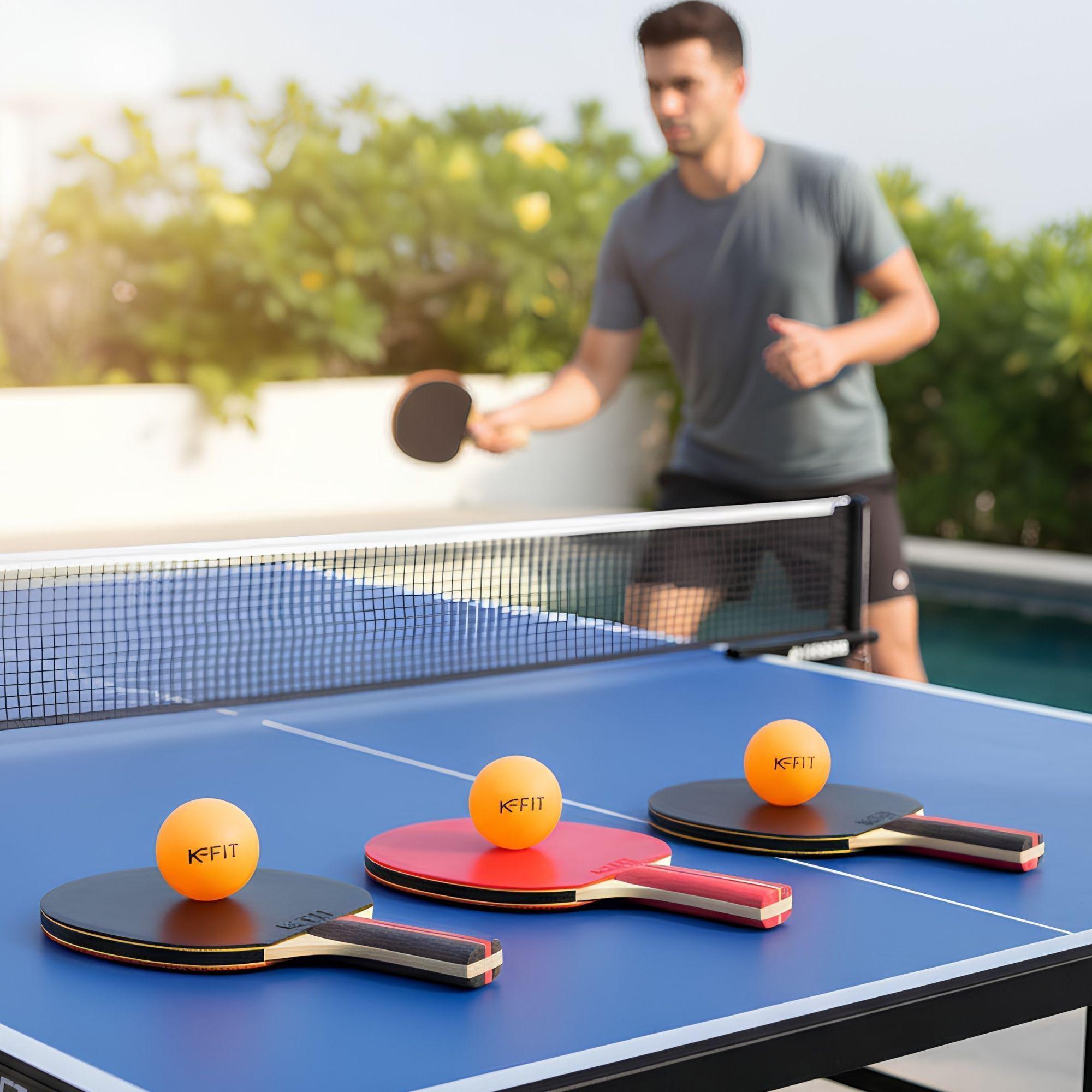 Set 4 Paletas Ping Pong + 30 Pelotas + Malla-5