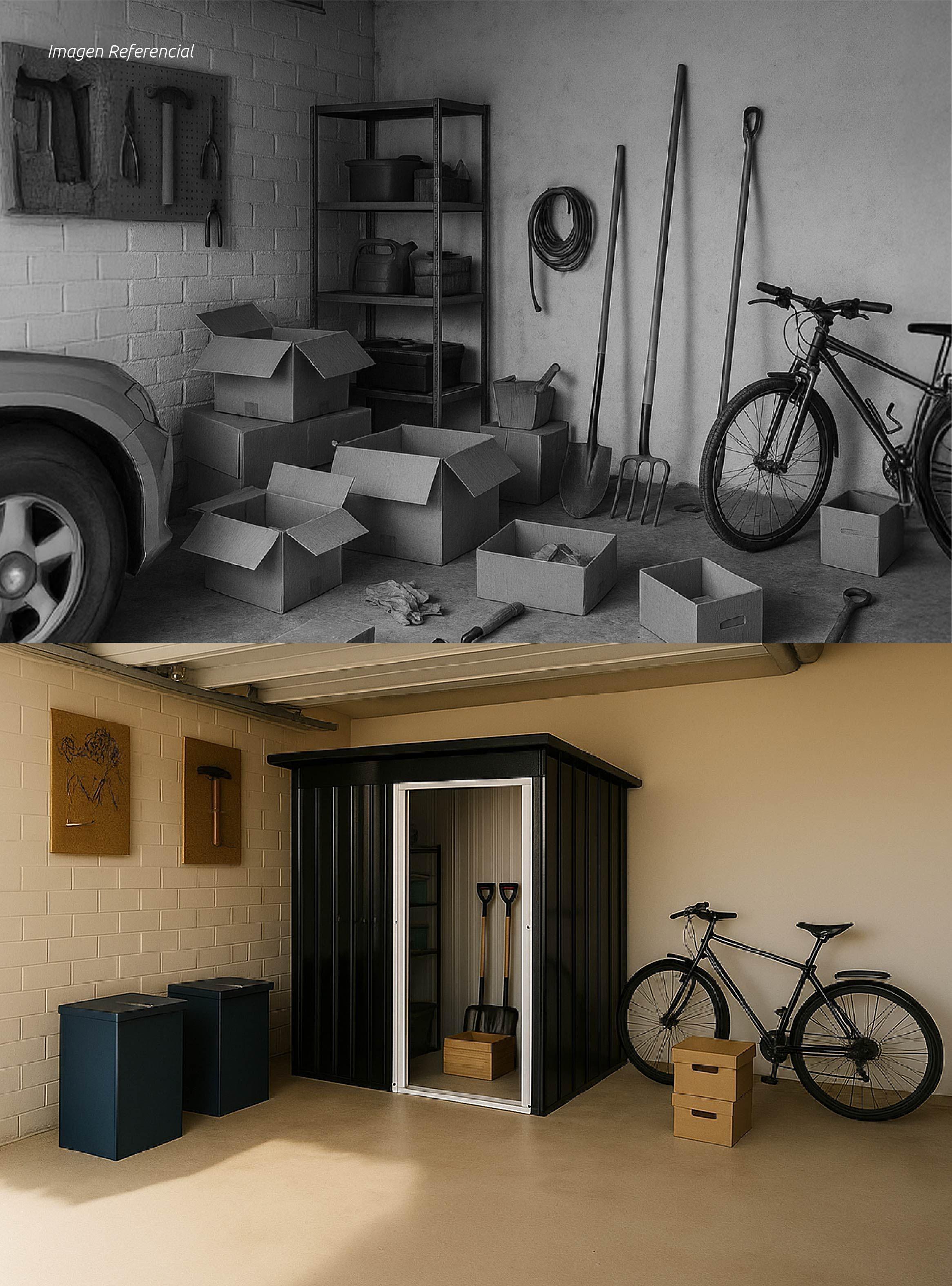 Bodega de Jardín Negra 181x162x86 cm Homeclaf-6