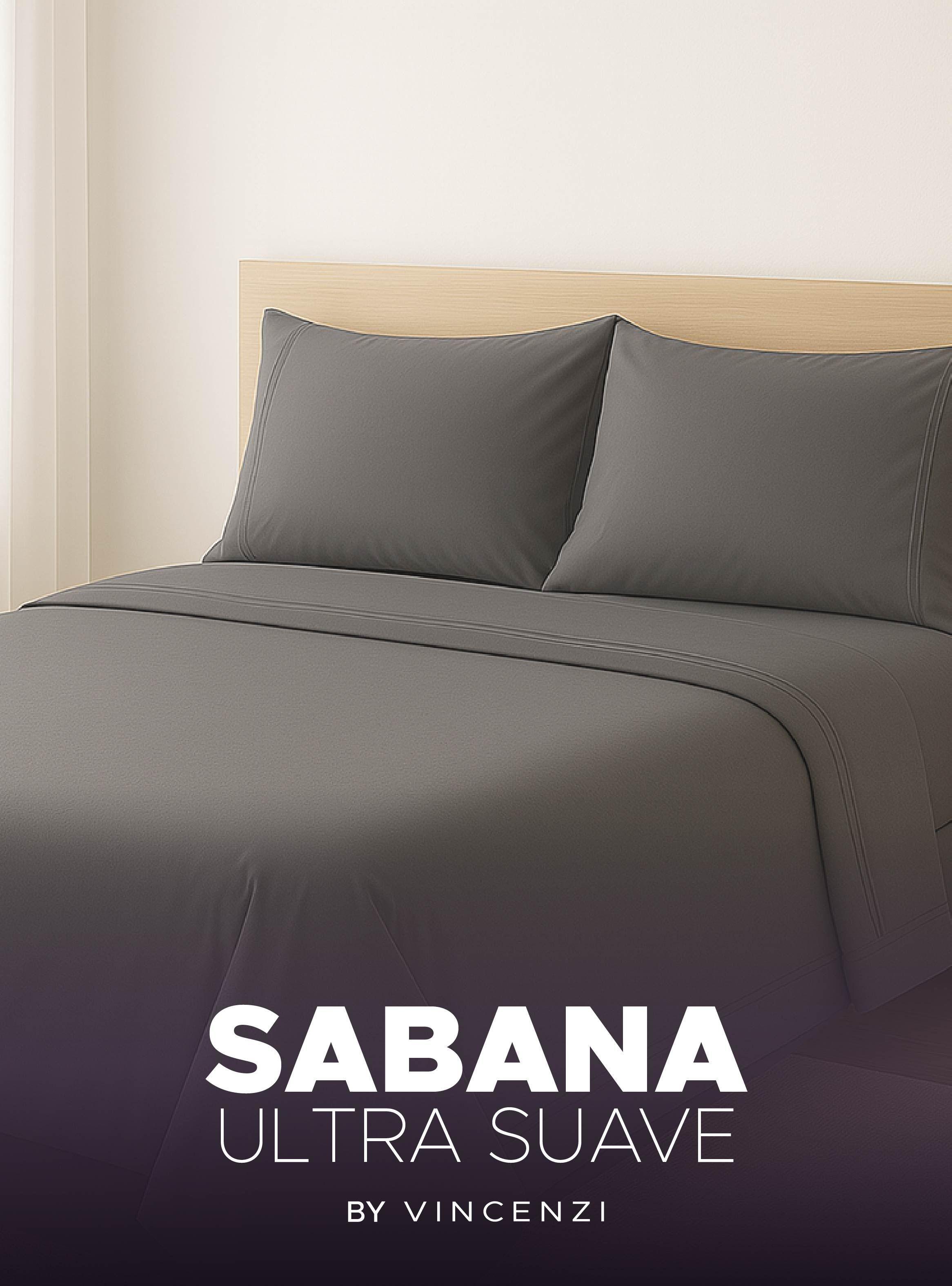 Juego De Sábanas Gris 1800 Hilos Ultra Suave 2 plazas Vincenzi-6