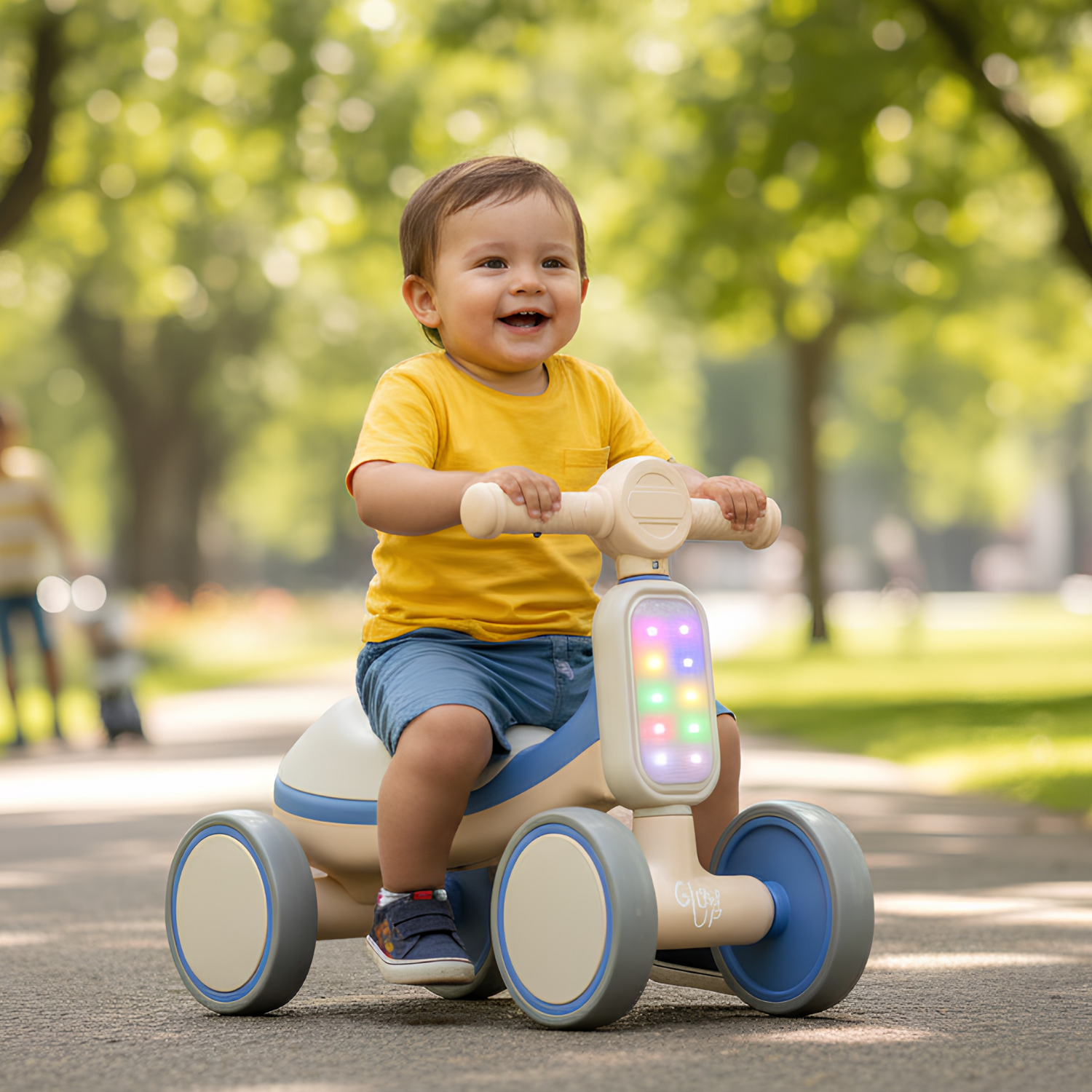 Triciclo Infantil con Luz y Sonido Bambi Azul GlowUp-6