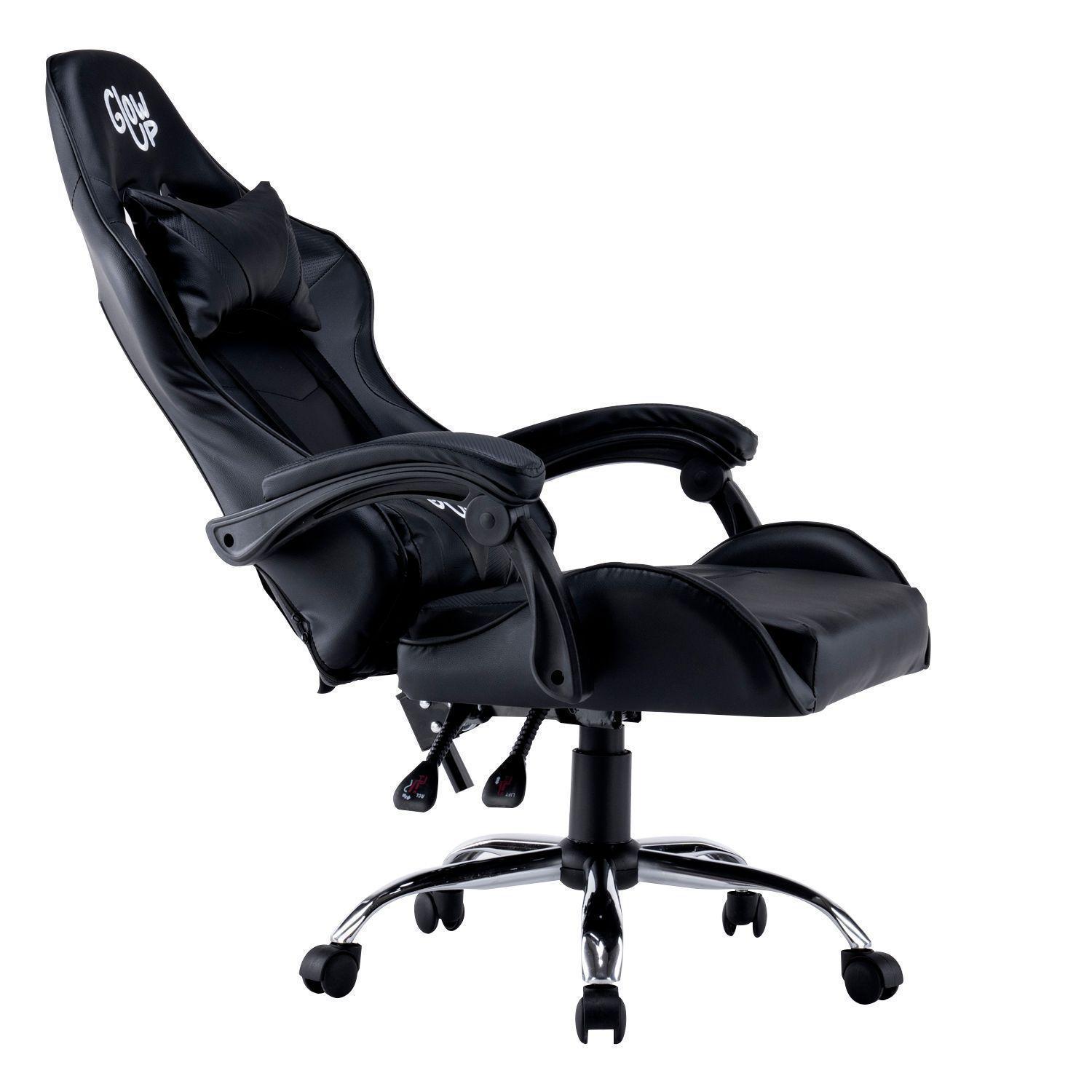 Silla Gamer Profesional Soporte Lumbar y Cervical Negra-1