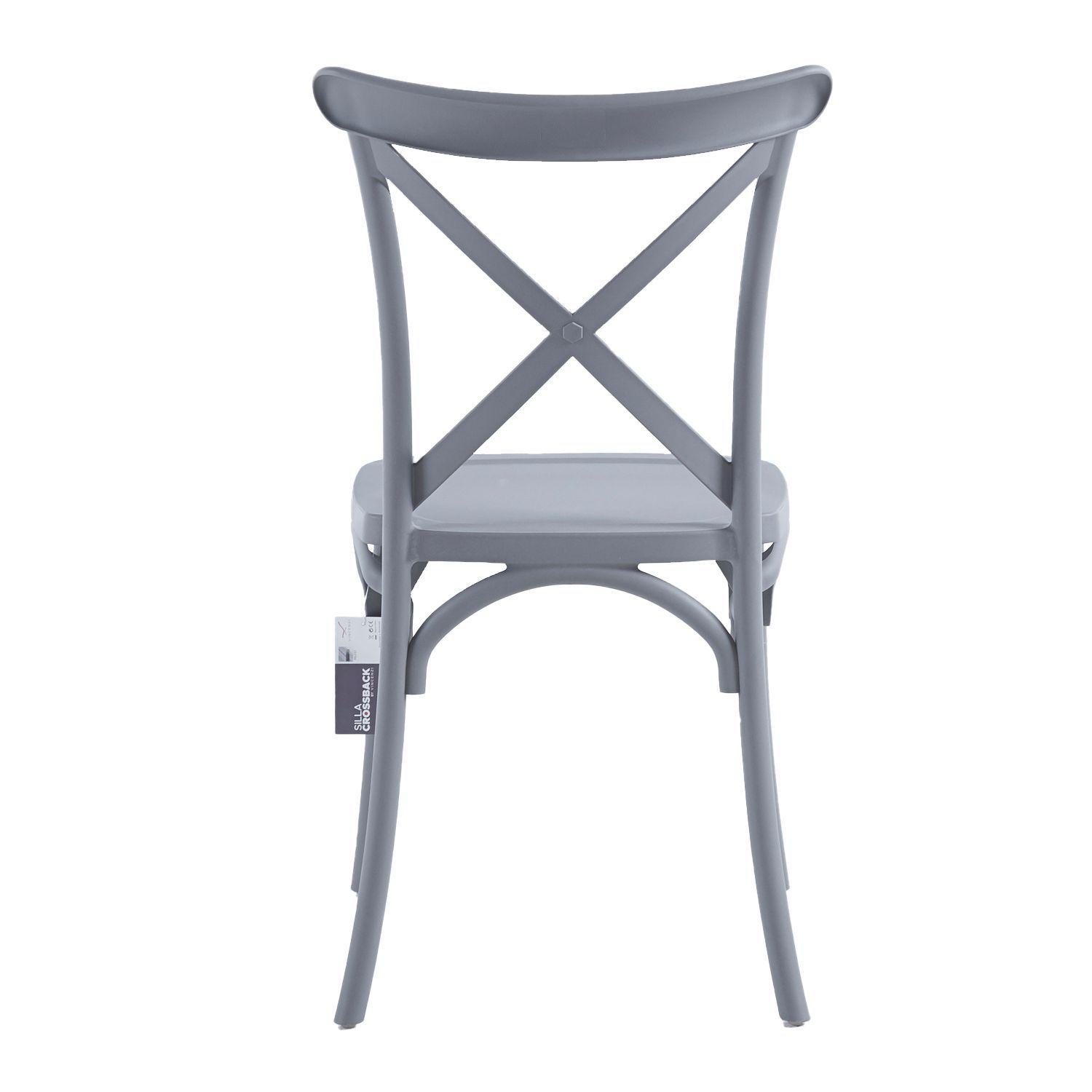 Pack 4 Sillas Crossback Gris-3