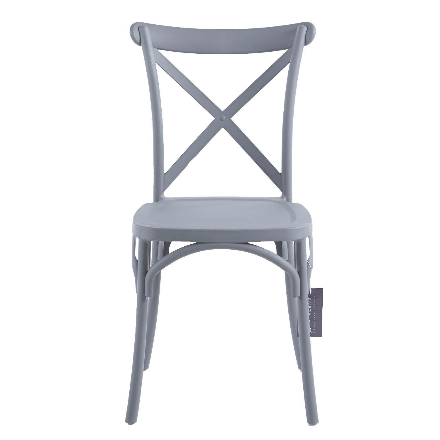 Pack 4 Sillas Crossback Gris-2