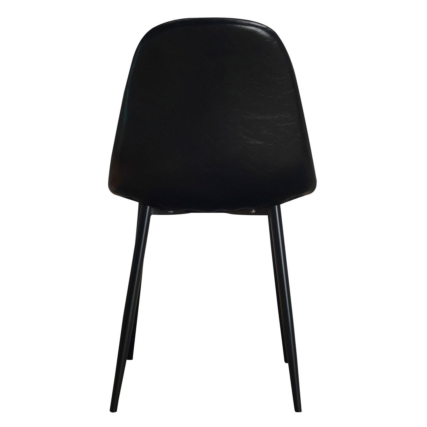 Pack de 4 Sillas Concept Leather Negra-3