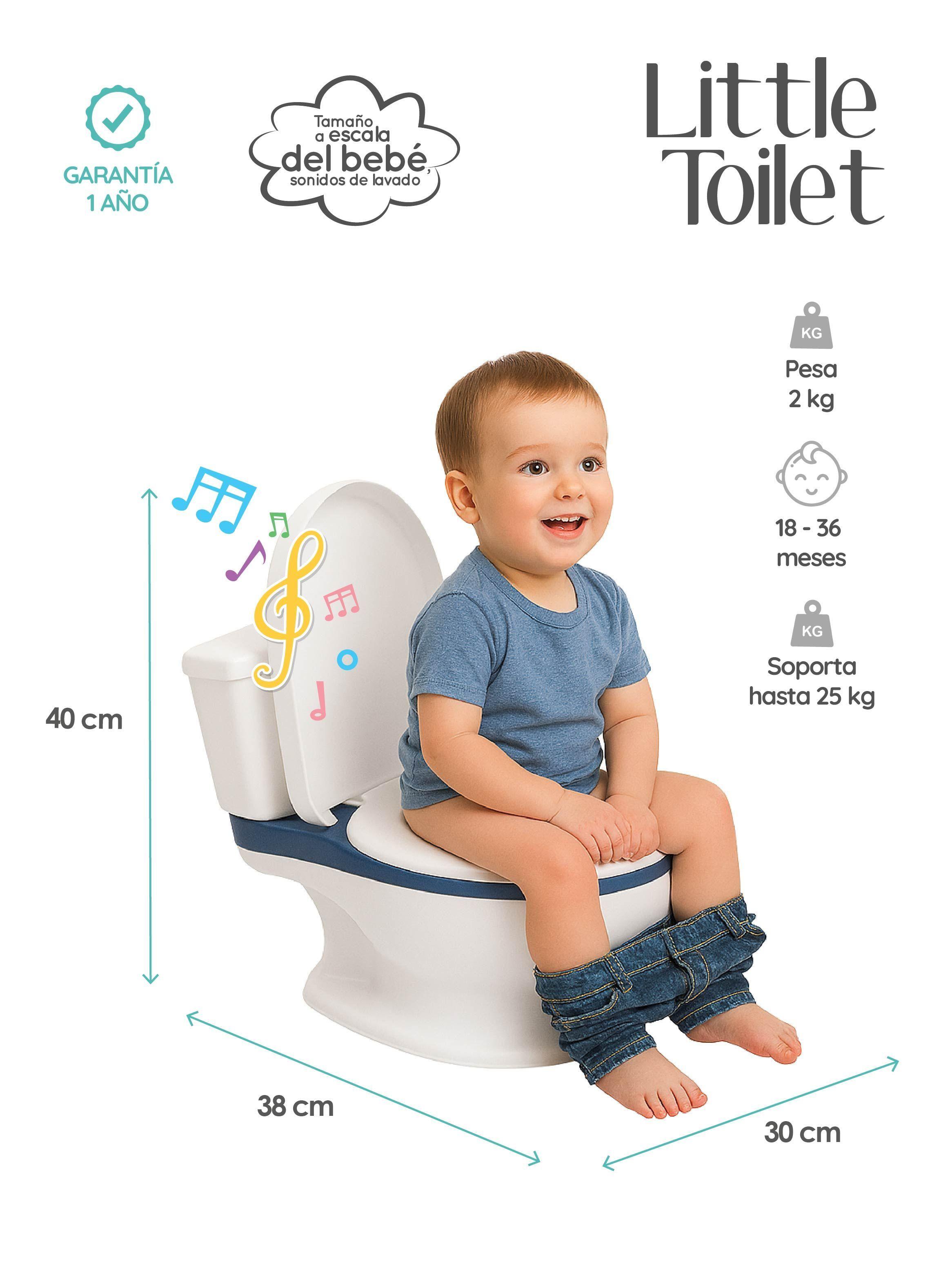 Pelela 3 en 1 Little Toilet Blanco Azul con Sonido para Niños y Niñas GlowUp-2
