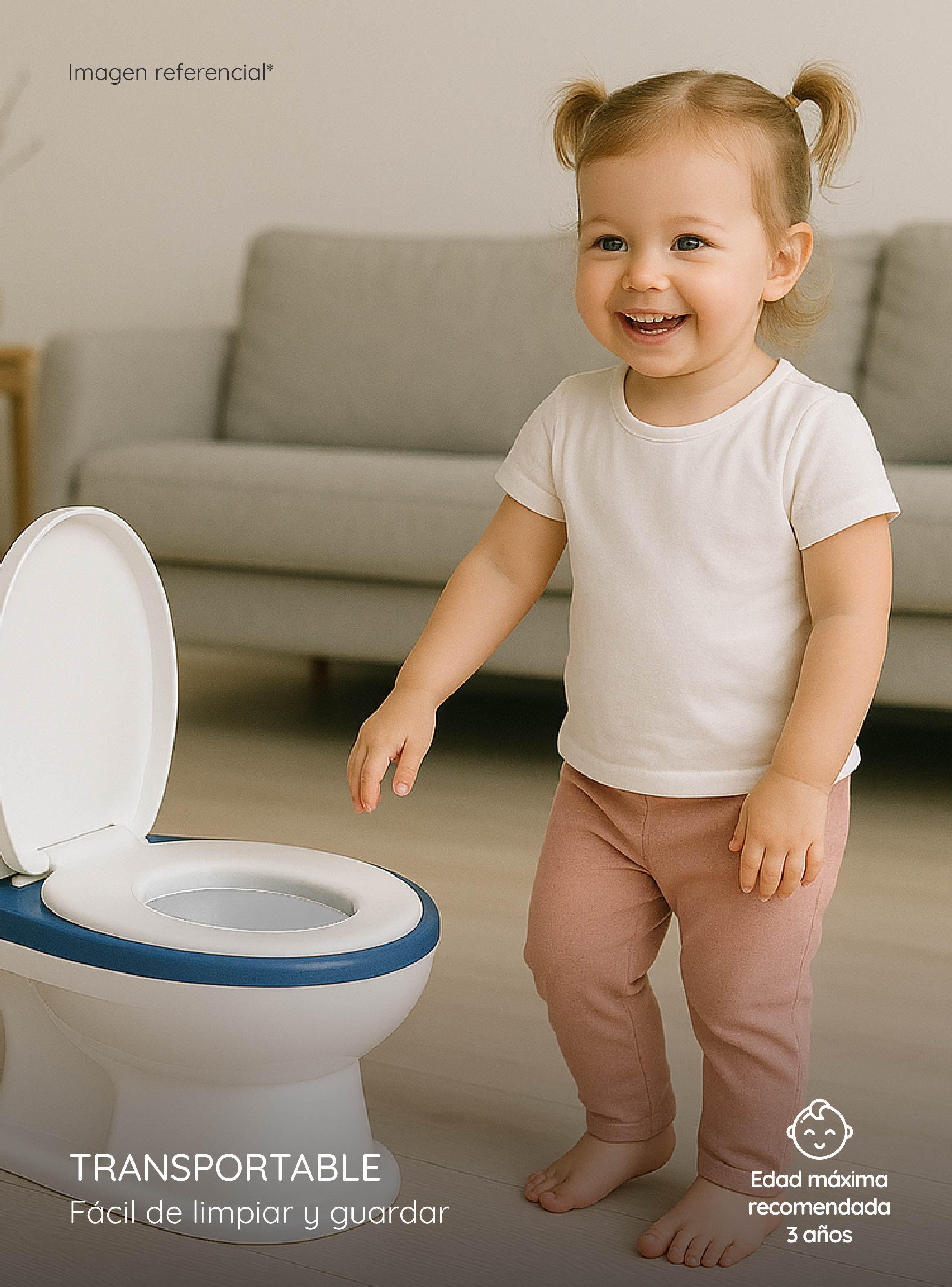 Pelela 3 en 1 Little Toilet Blanco Azul con Sonido para Niños y Niñas GlowUp-3