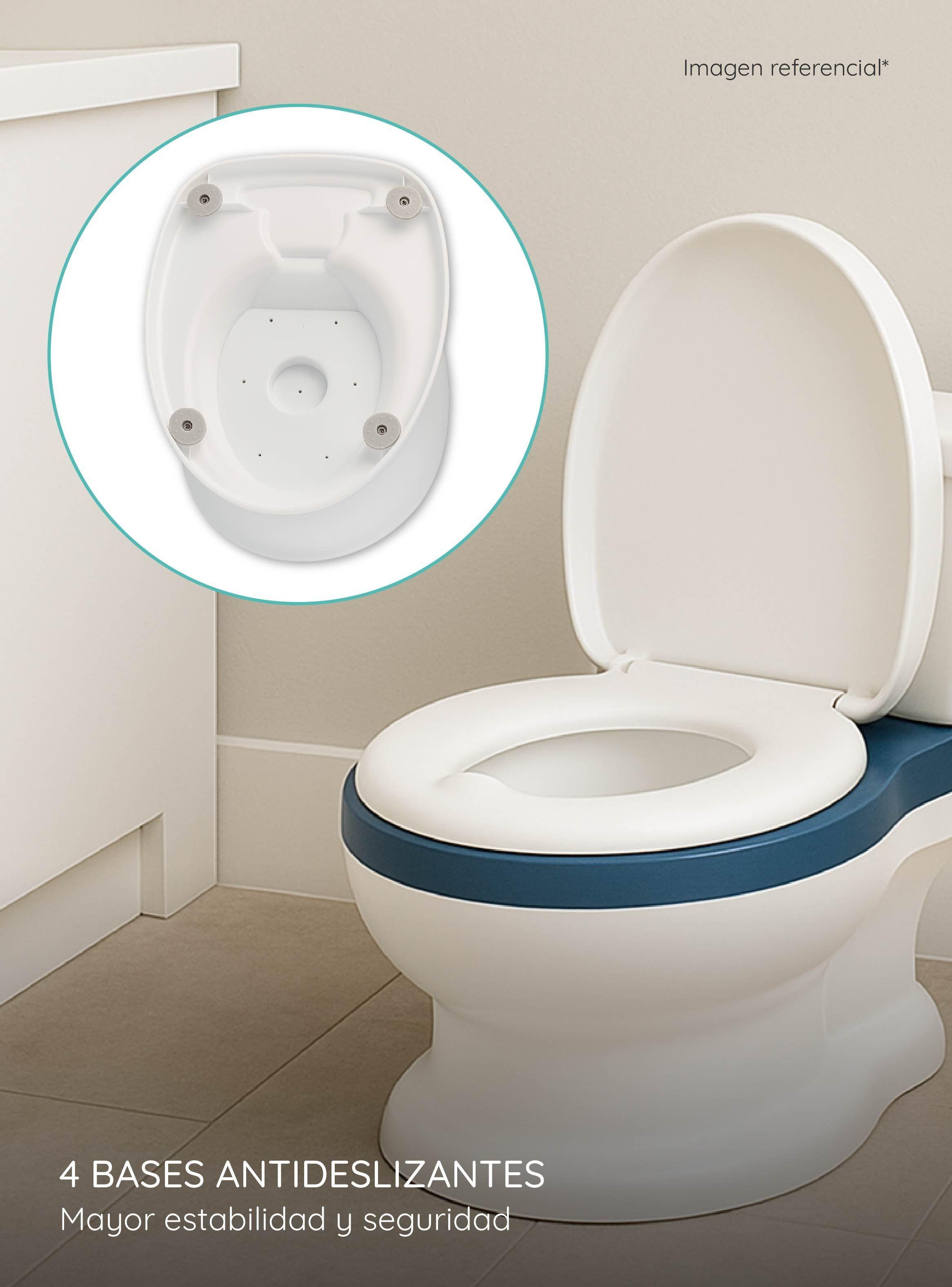 Pelela 3 en 1 Little Toilet Blanco Azul con Sonido para Niños y Niñas GlowUp-5