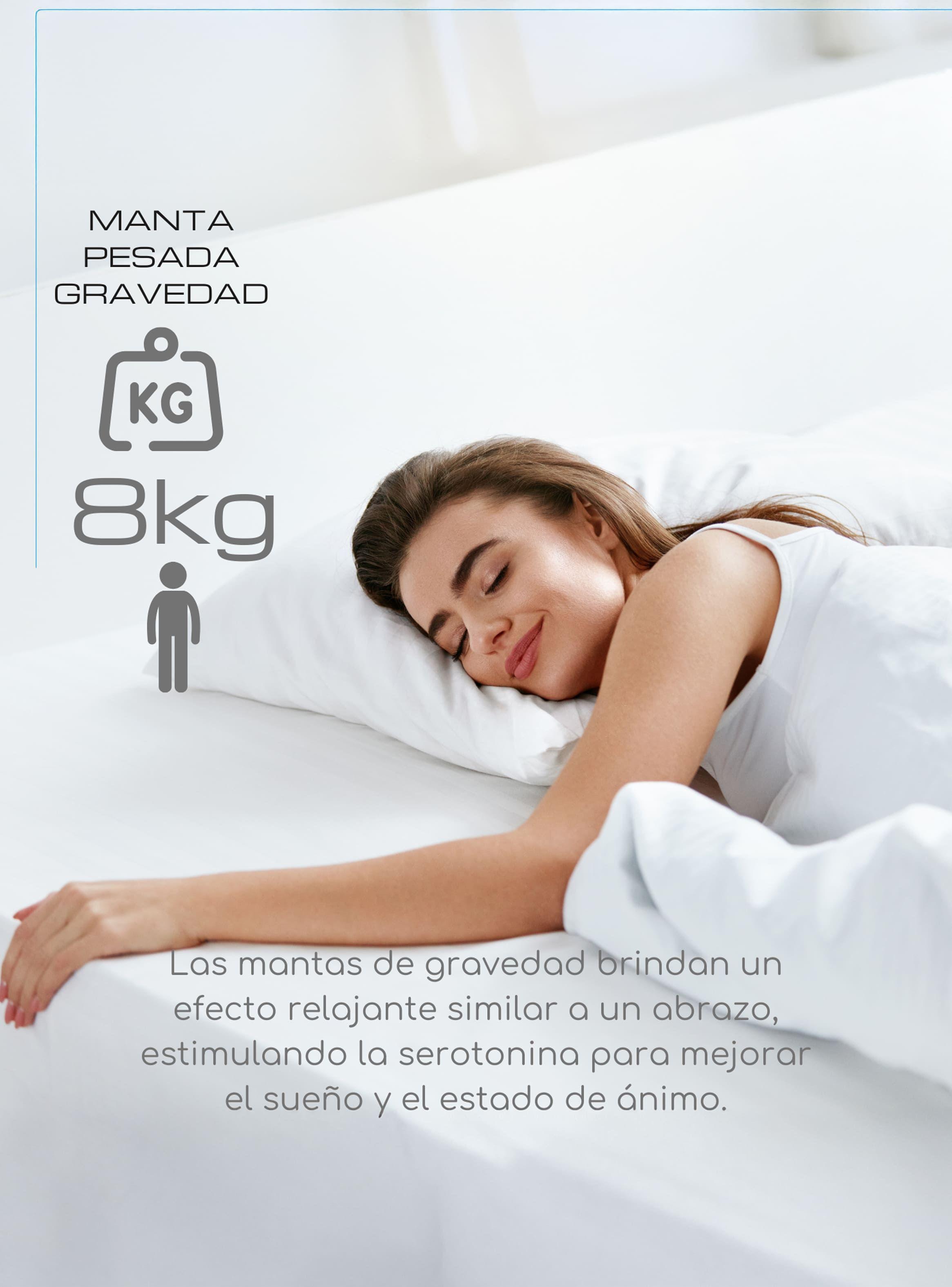 Manta de gravedad pesada 1.5 plaza 8kg trastorno sueño Acqui-3