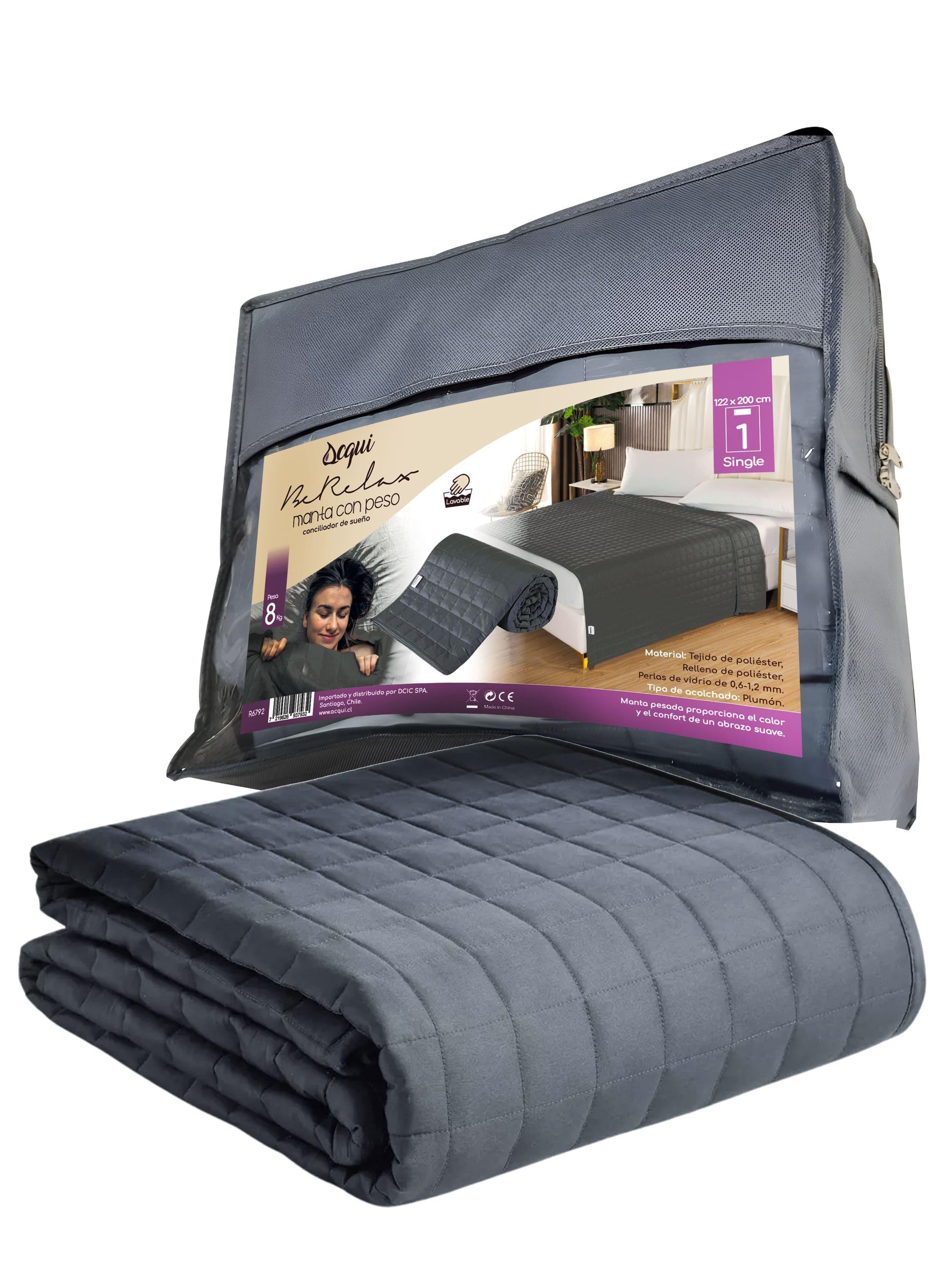Manta de gravedad pesada 1.5 plaza 8kg trastorno sueño Acqui-0