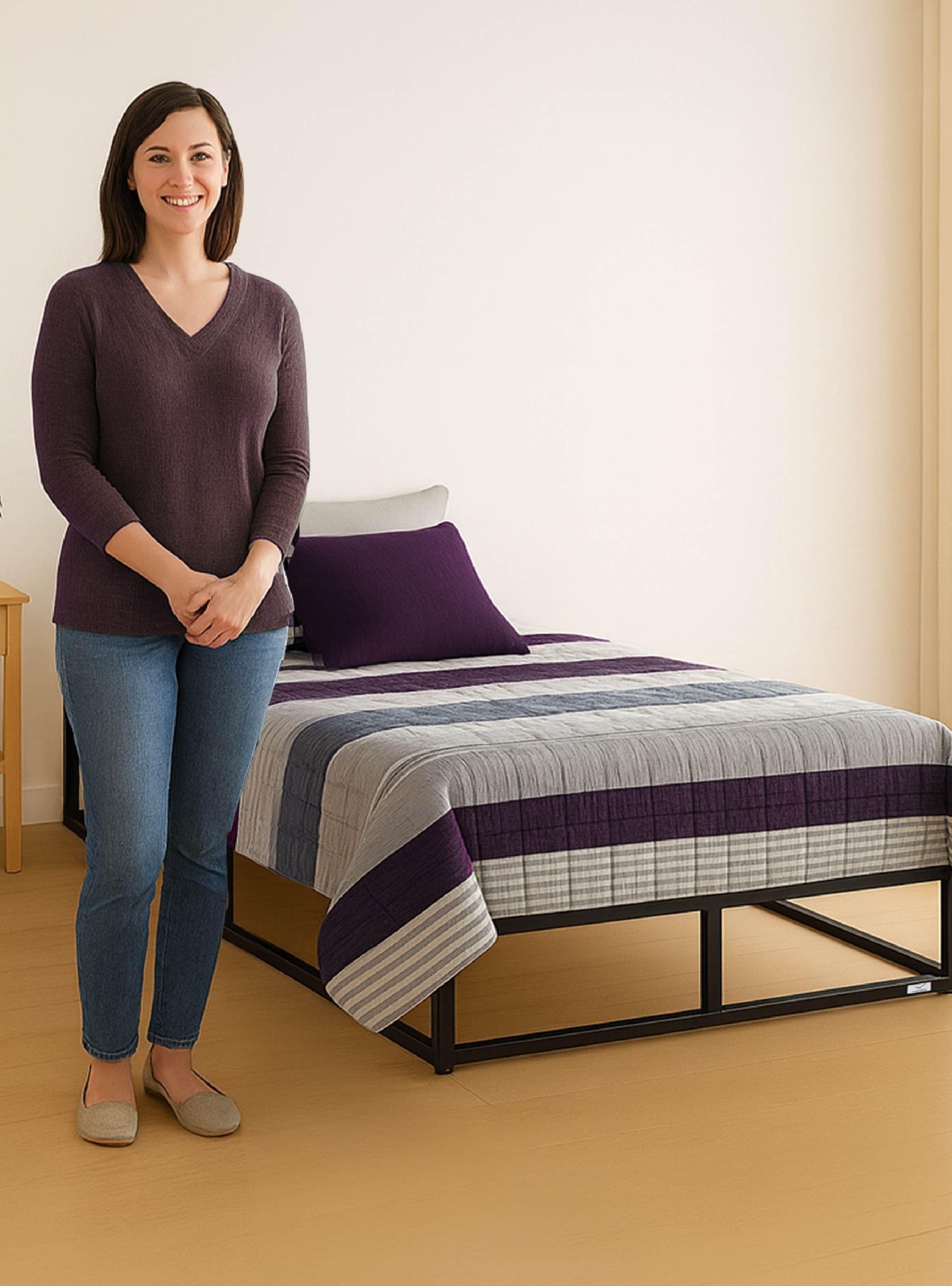 Base para Cama Europea Acero y Madera 105x190 cm 1,5 Pza Nova Vincenzi-5