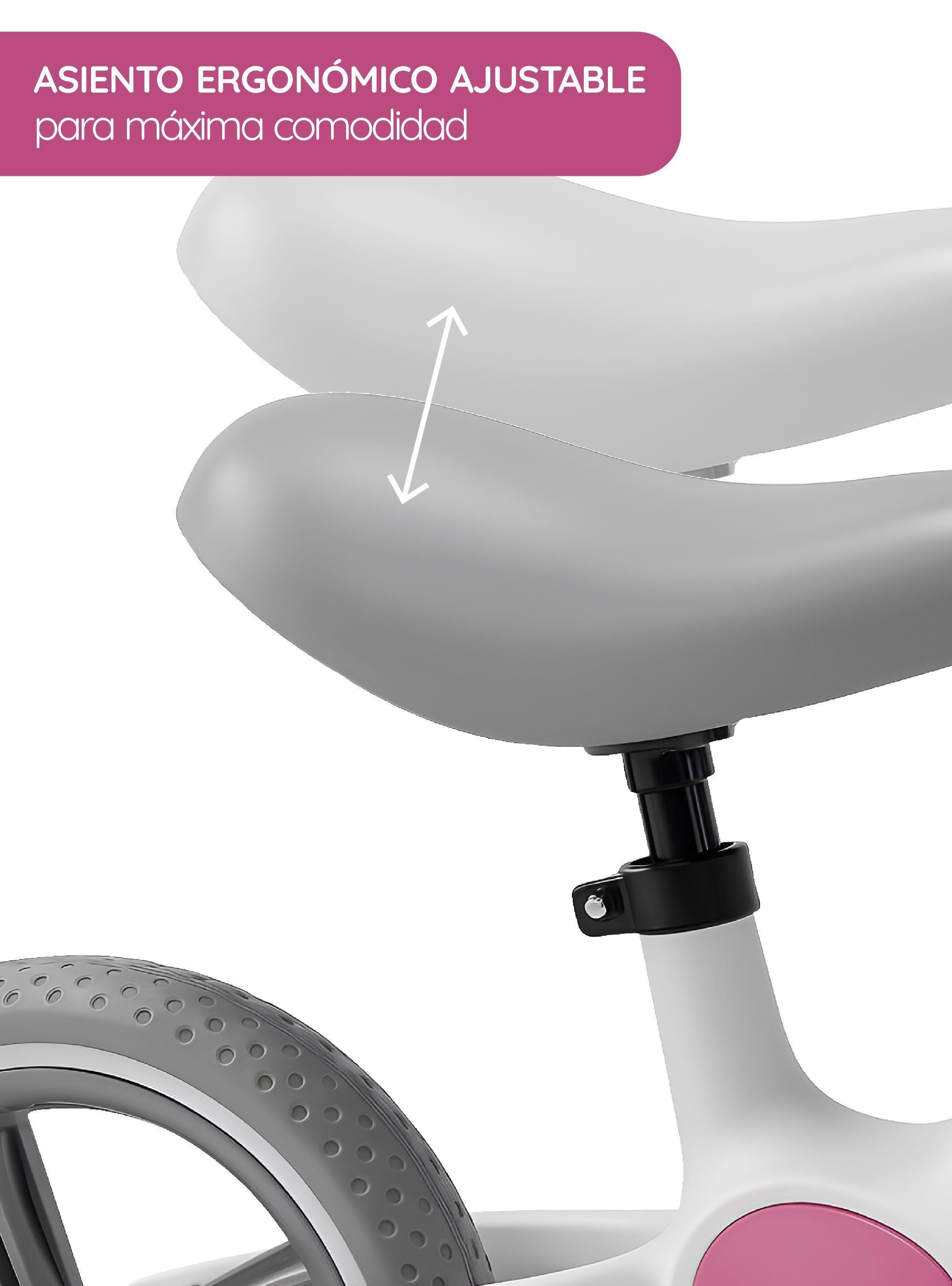 Bicicleta Aprendizaje de Equilibrio niño y niña Rosa con Luz LED GlowUp-2