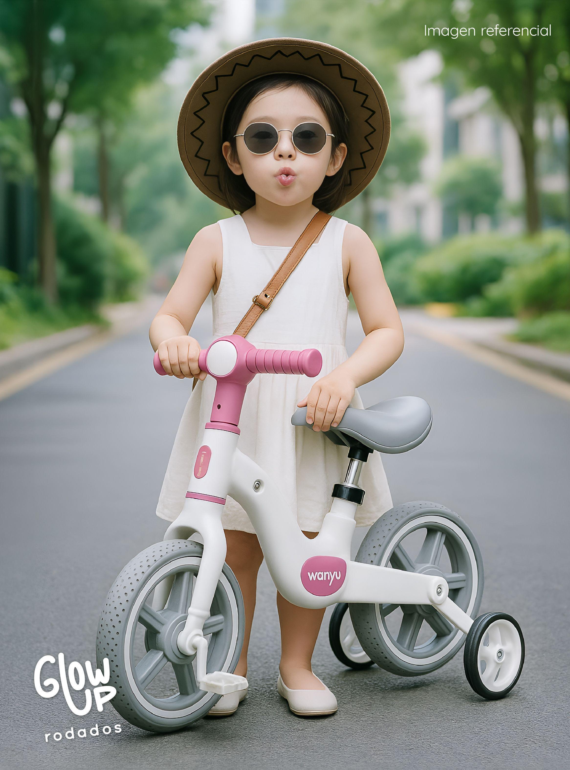 Bicicleta Aprendizaje de Equilibrio niño y niña Rosa con Luz LED GlowUp-4