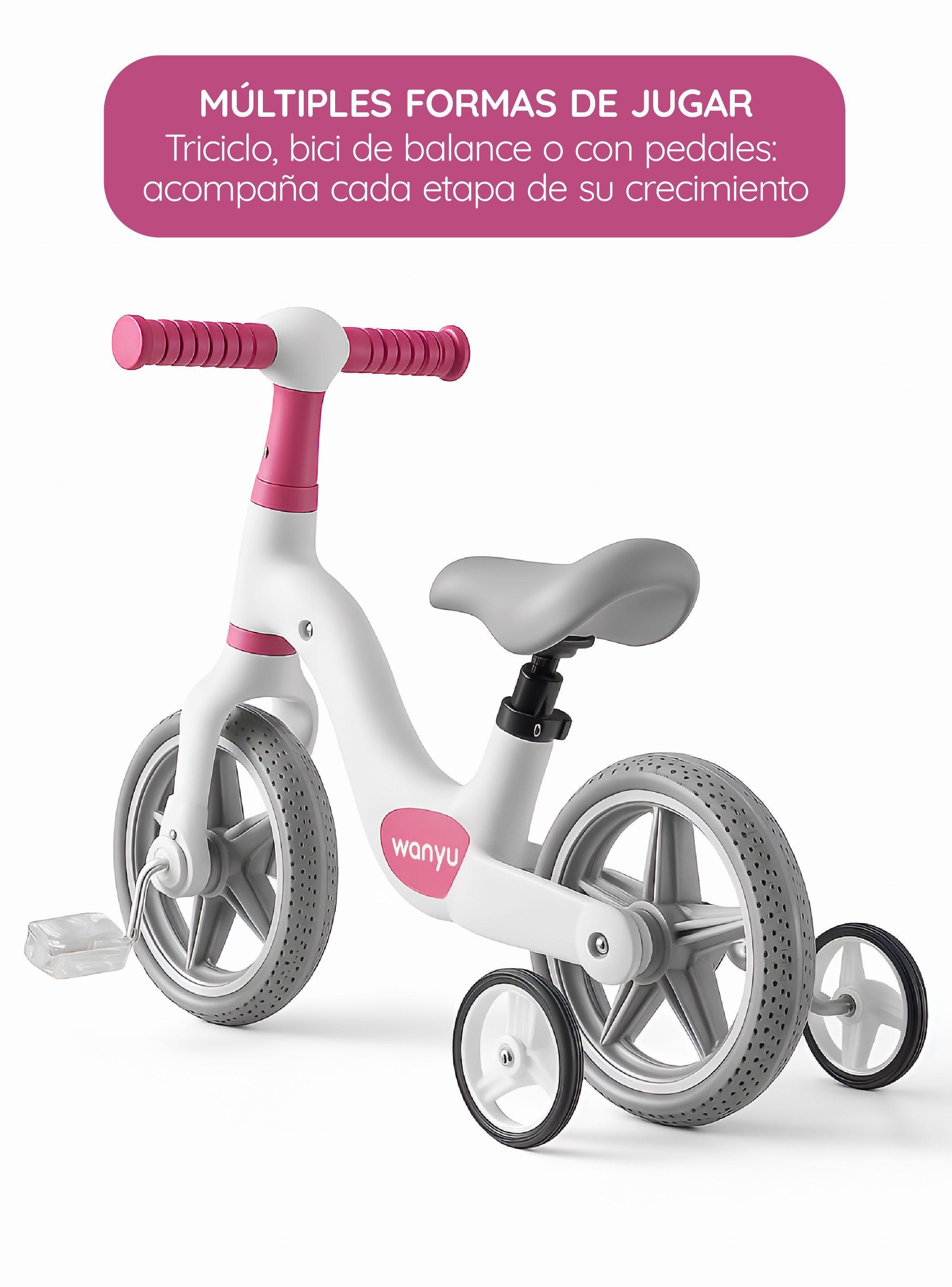Bicicleta Aprendizaje de Equilibrio niño y niña Rosa con Luz LED GlowUp-6