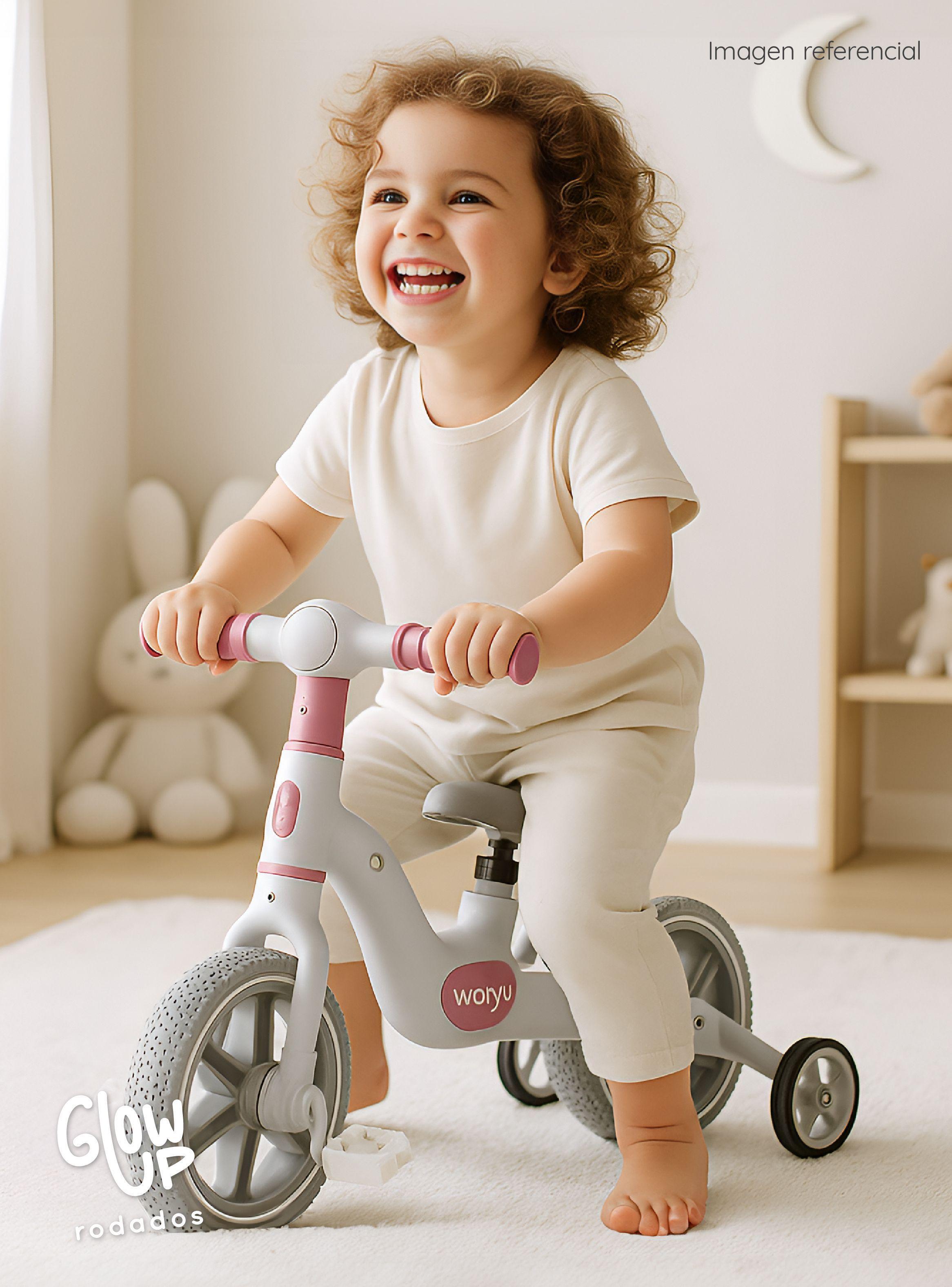 Bicicleta Aprendizaje de Equilibrio niño y niña Rosa con Luz LED GlowUp-7