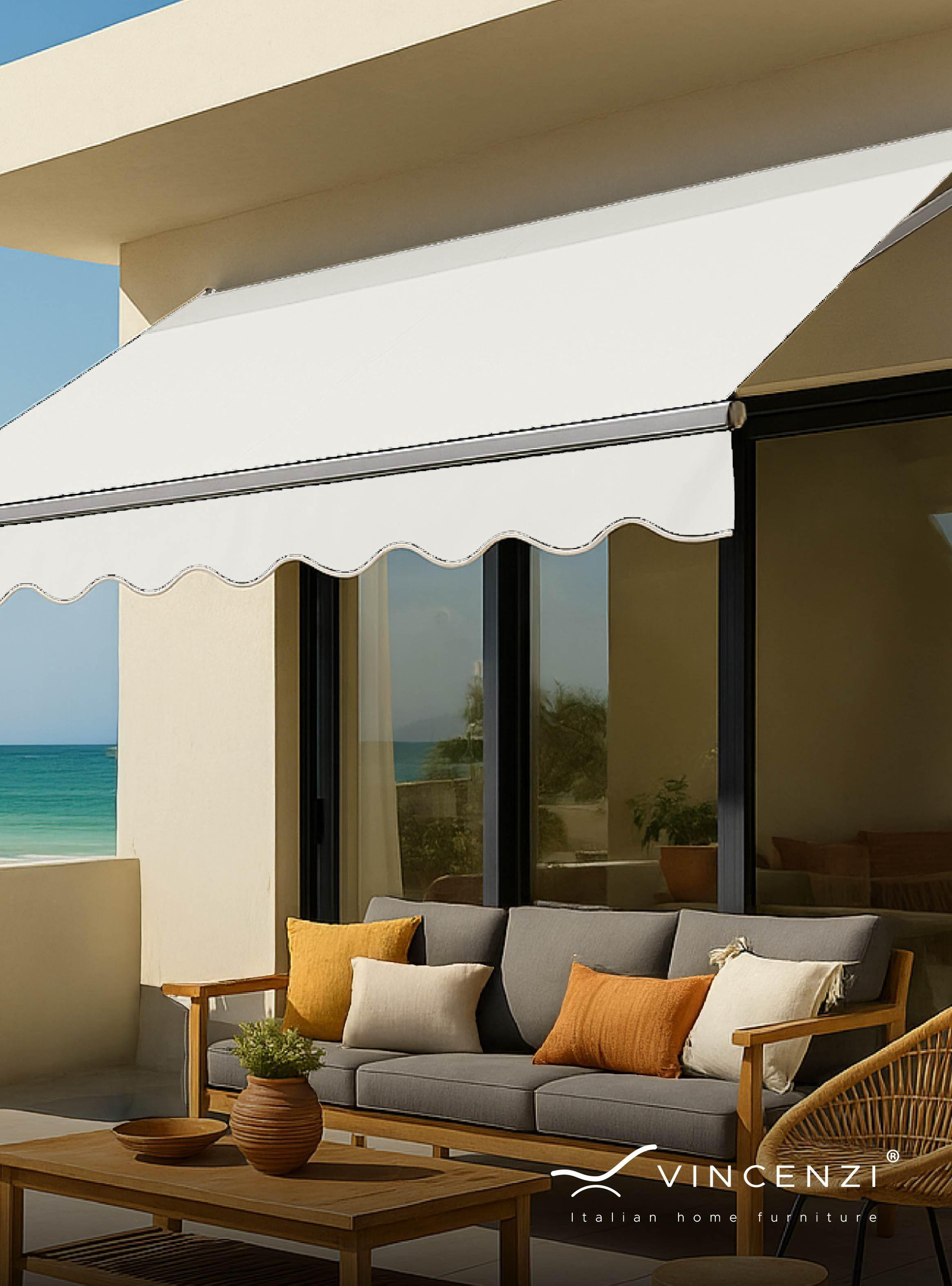 Toldo con brazo retractil Terrazas 2x1.5 Mts Blanco-6
