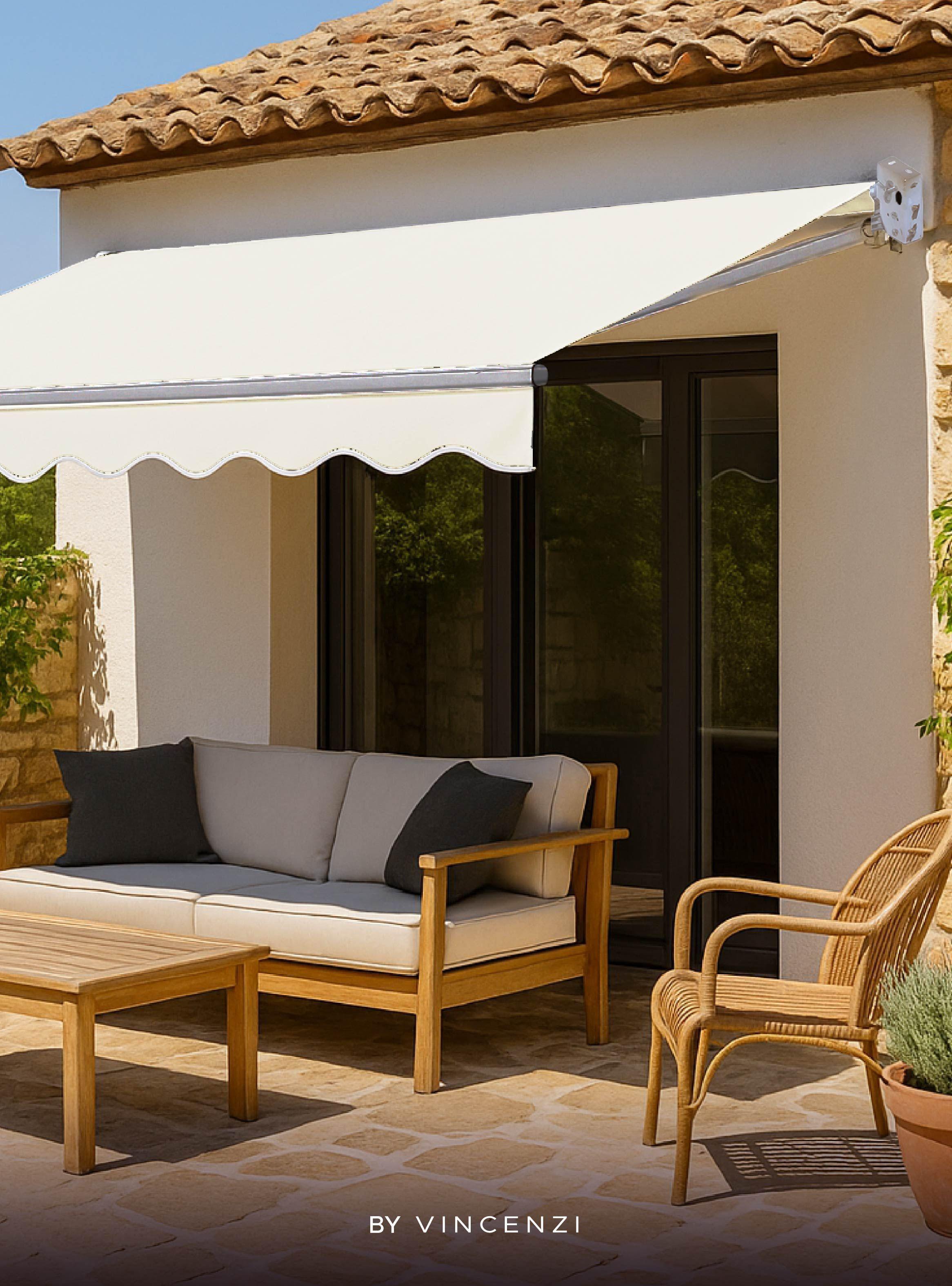 Toldo con brazo retractil Terrazas 2x1.5 Mts Blanco-7