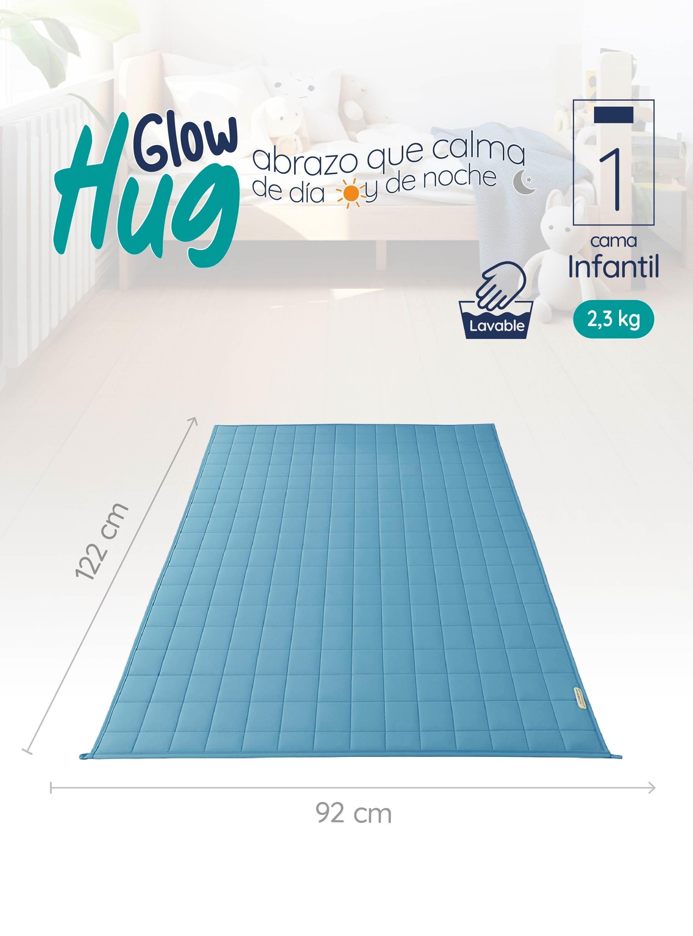 Manta de gravedad niños Celeste 2,3K 122x92 cm Manta de Peso GlowUp-2