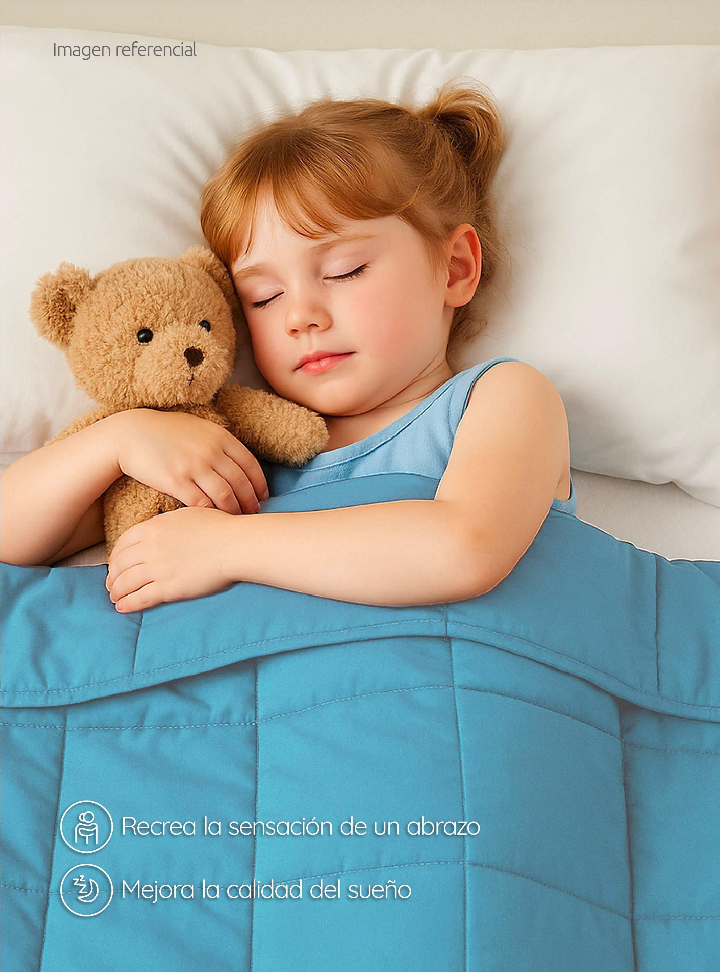 Manta de gravedad niños Celeste 2,3K 122x92 cm Manta de Peso GlowUp-6