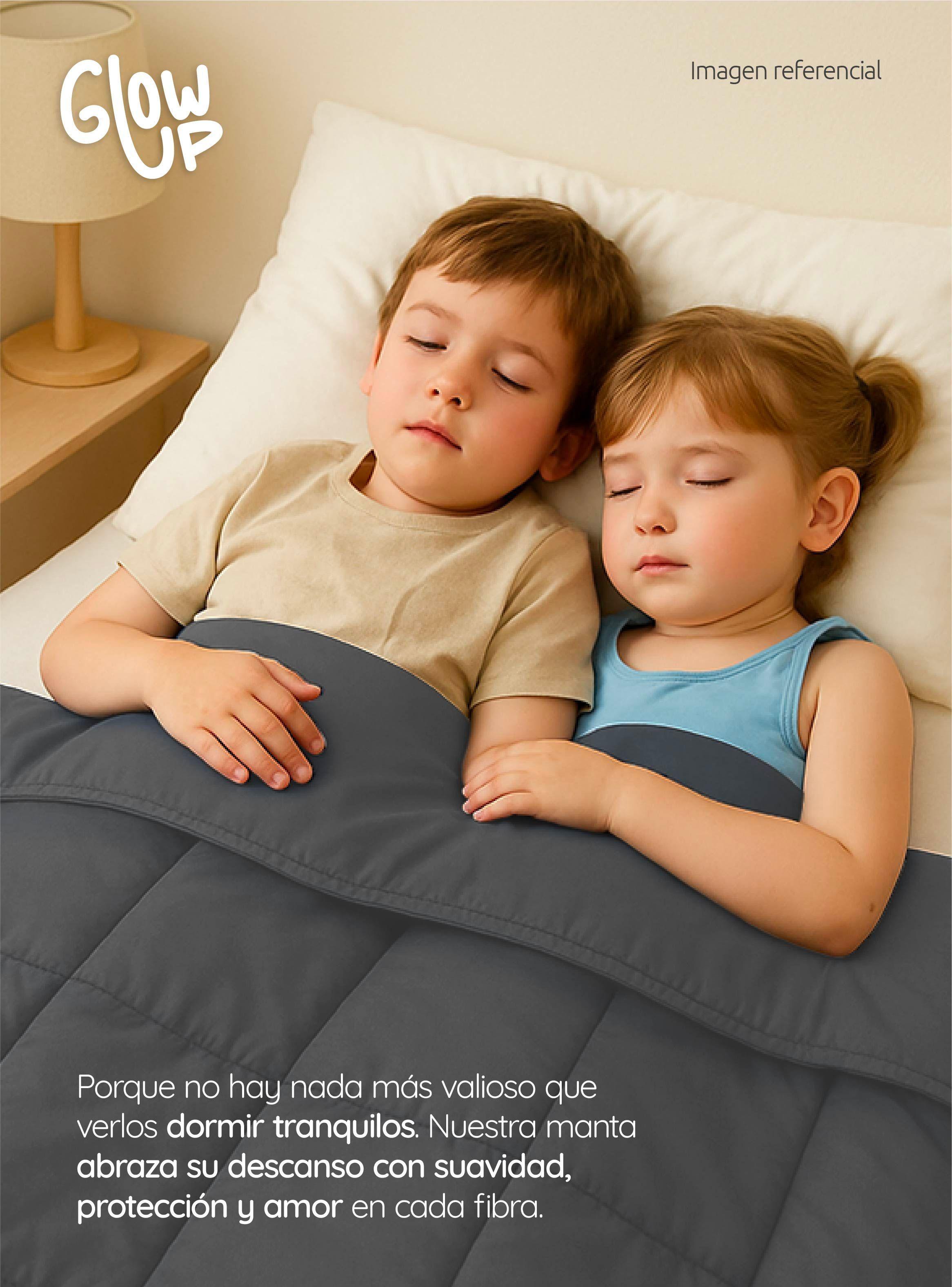 Manta de gravedad niños Gris 1,4K 122x92 cm trastorno sueño GlowUp-6