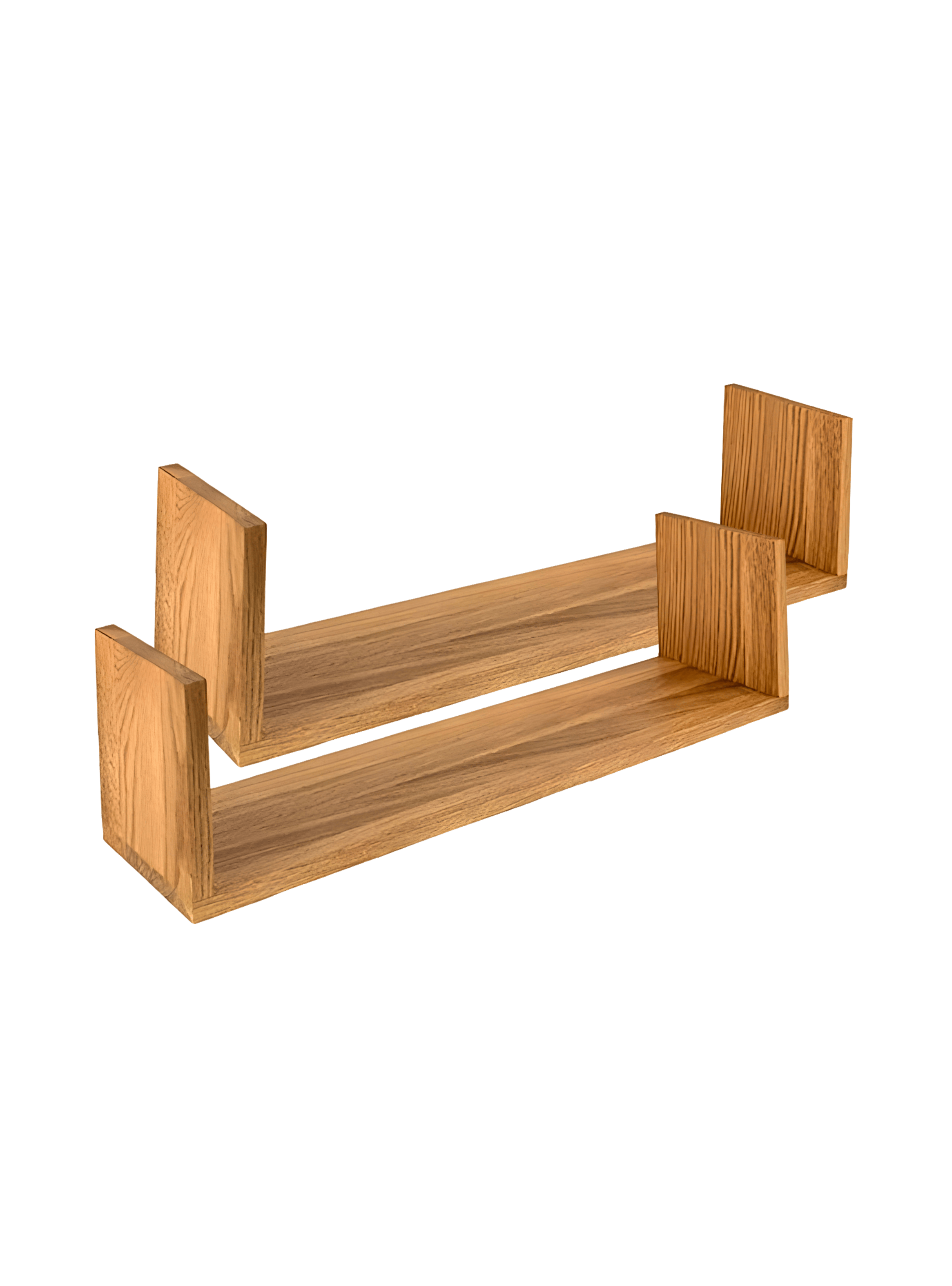 Soporte Y Repisa De Madera Para Pared Con Fijación Invisible-2