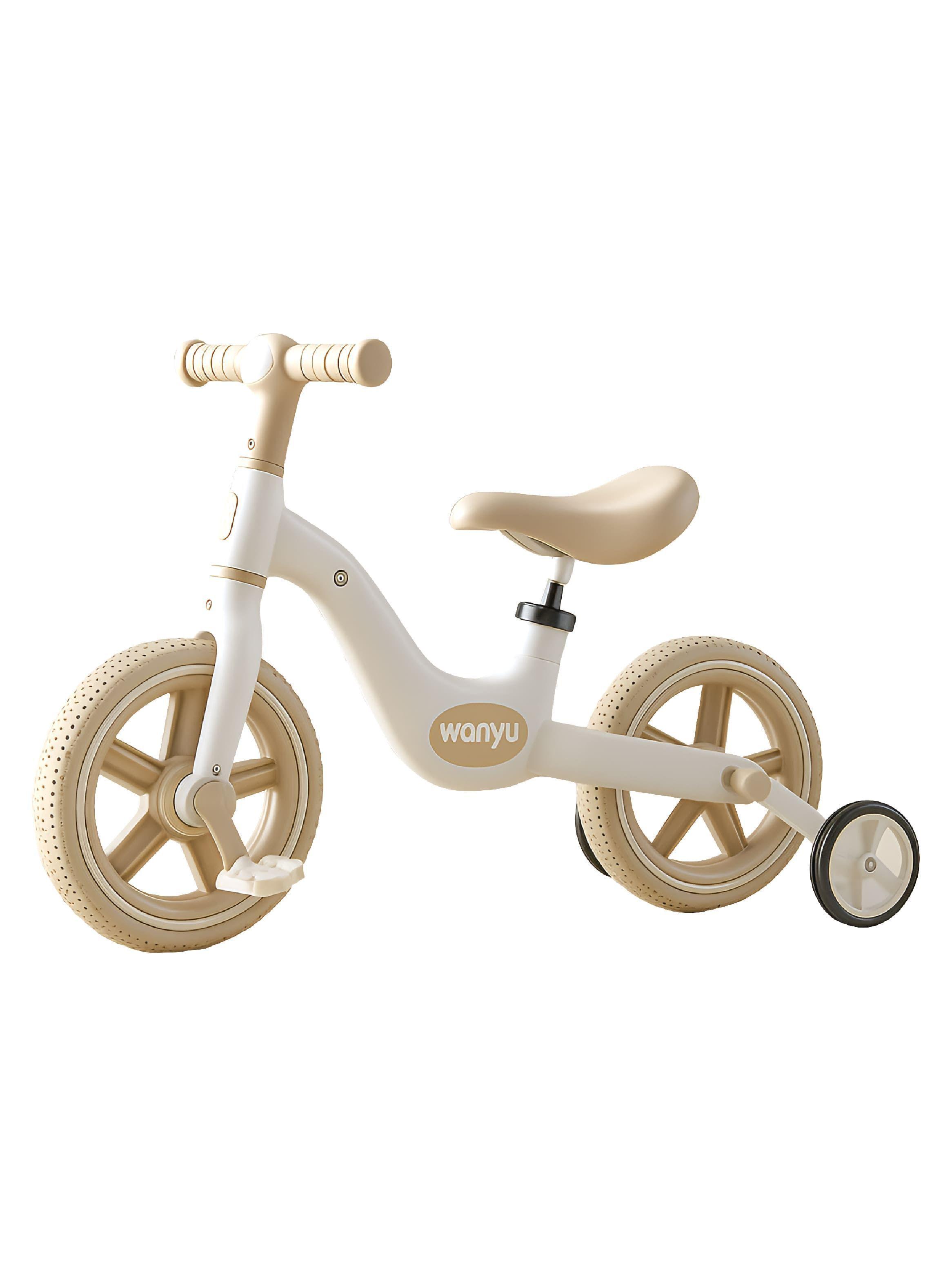 Bicicleta Aprendizaje de Equilibrio niño o niña Beige con Luz LED GlowUp-0