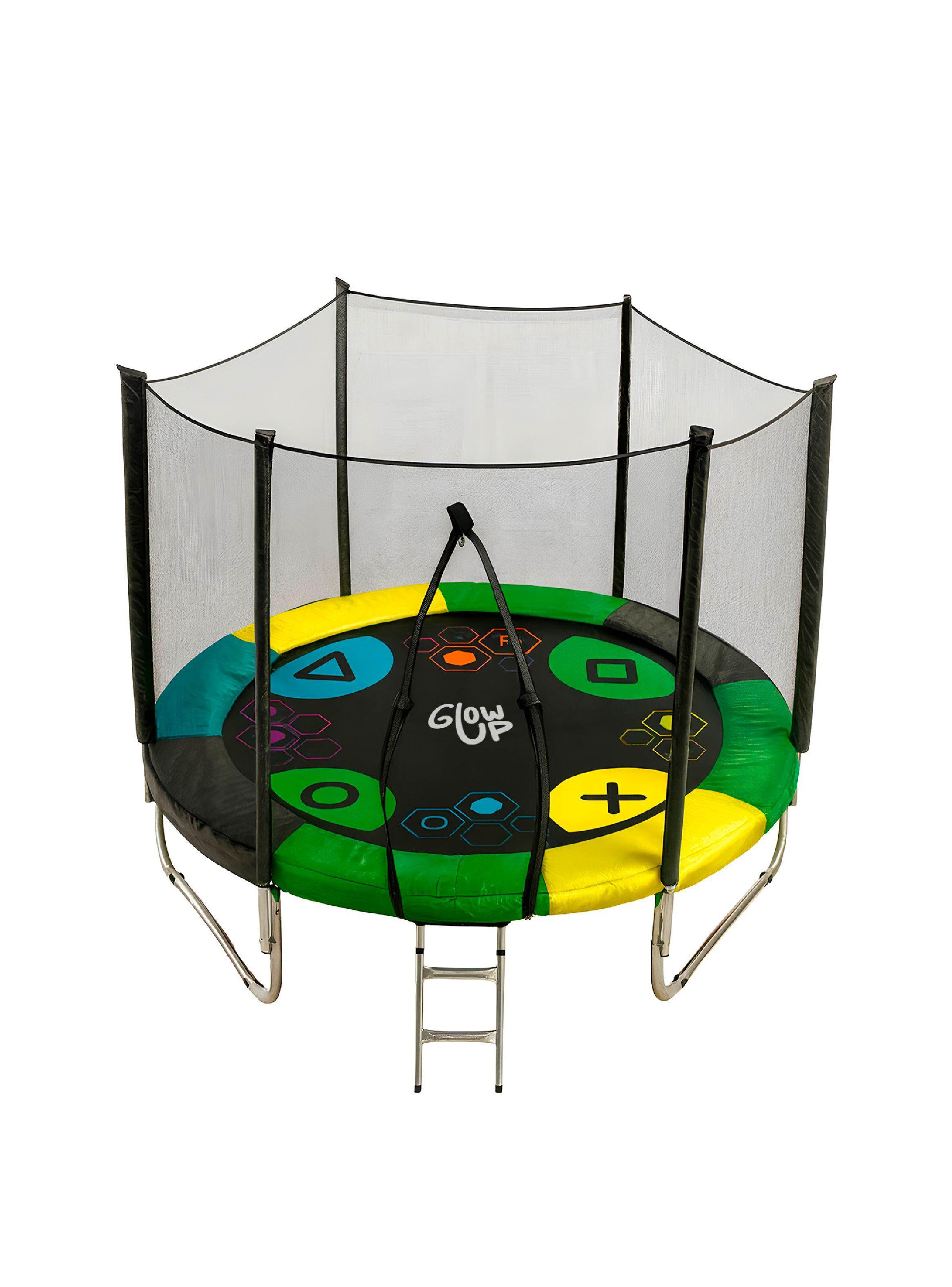 Cama Elástica 3,05 mts 10 ft GlowUp Edición Gamer Ltda Exclusiva P con Malla y escalera-0