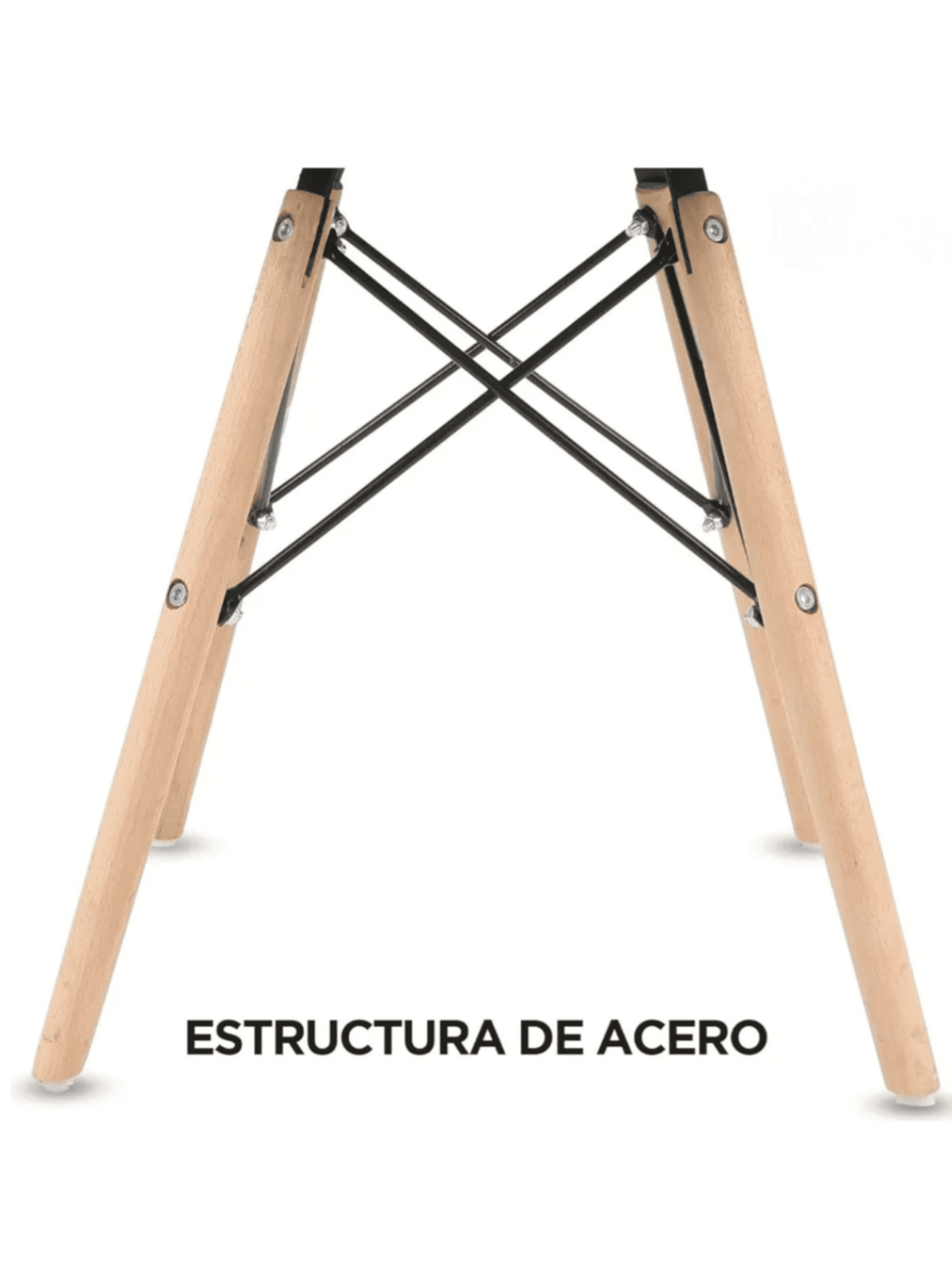 Pack 2 Sillas Comedor Eames Butterfly Negras Vincenzi-4