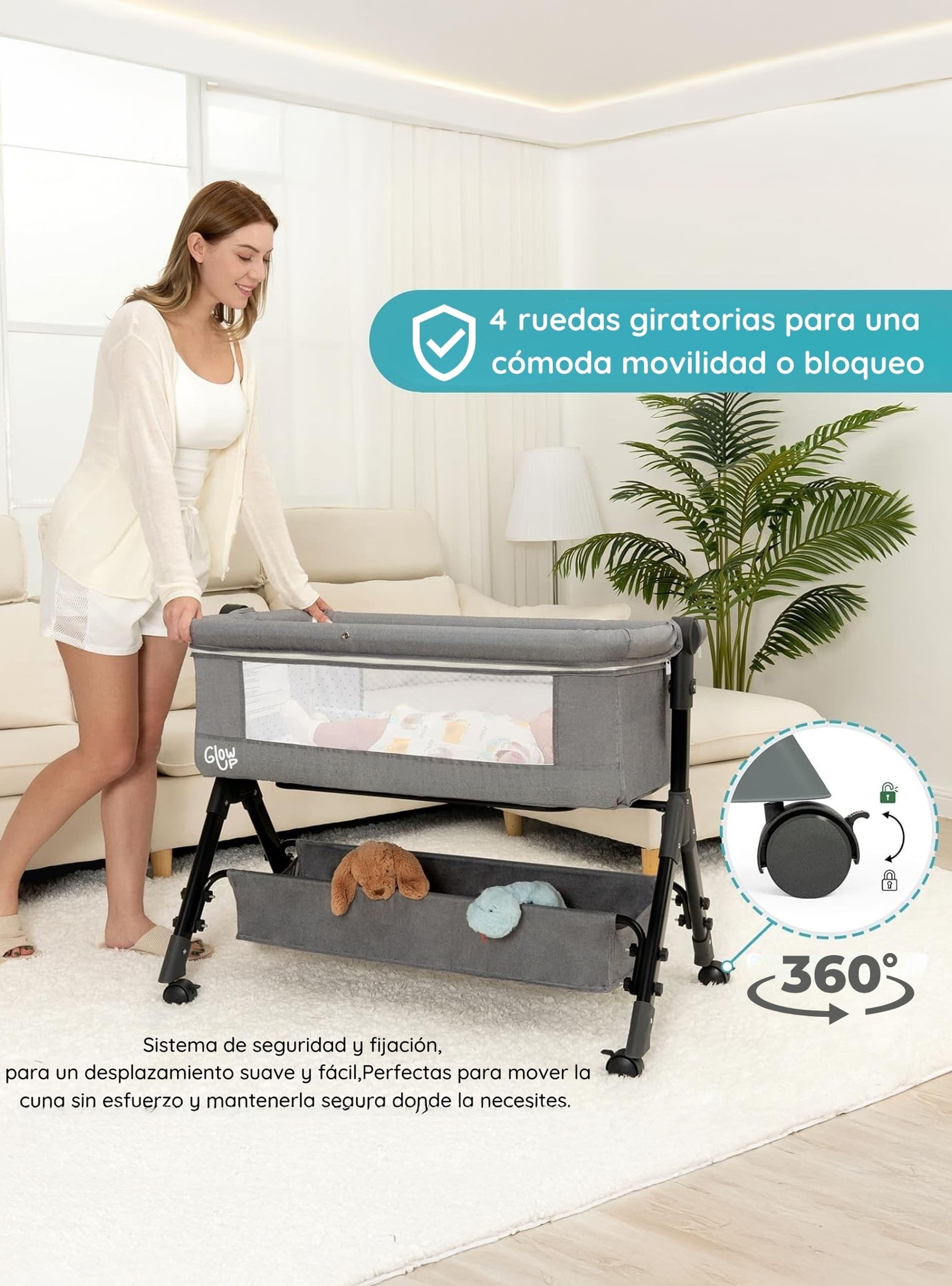Cuna Corral Colecho Colchón Mudador Mosquitero Bebe Glowup-2