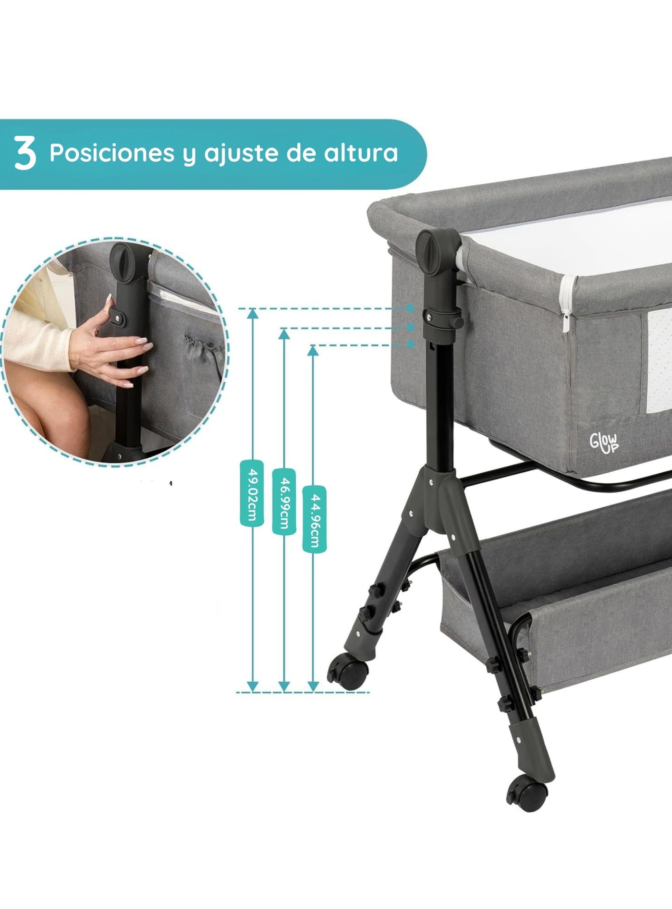 Cuna Corral Colecho Colchón Mudador Mosquitero Bebe Glowup-4