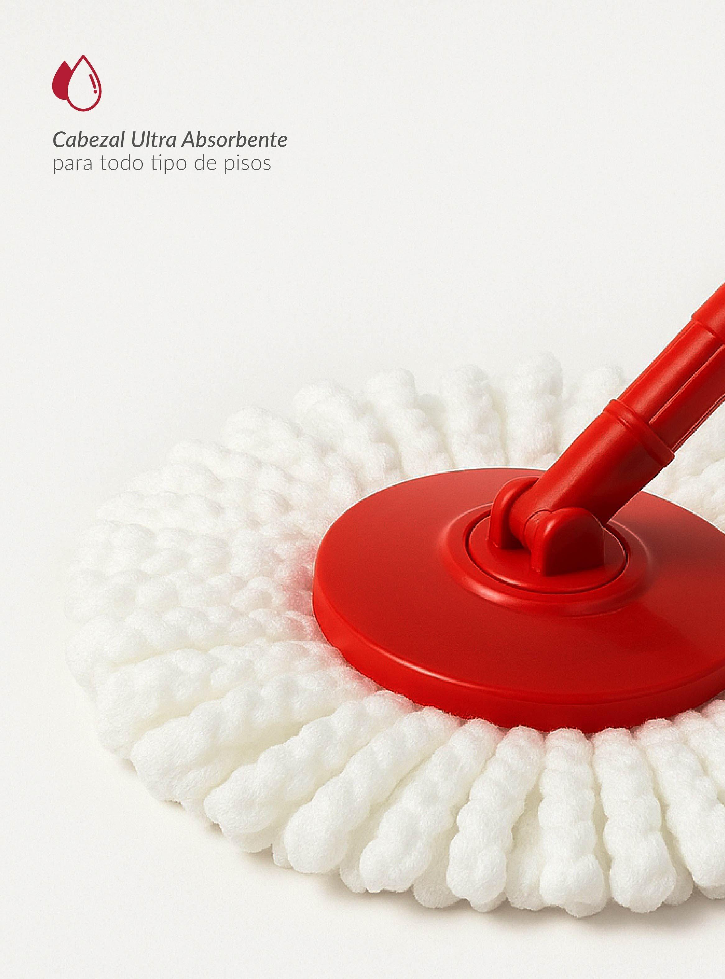 Mopa Giratoria 360° y Balde con interior de Acero Inox Bfresh-2