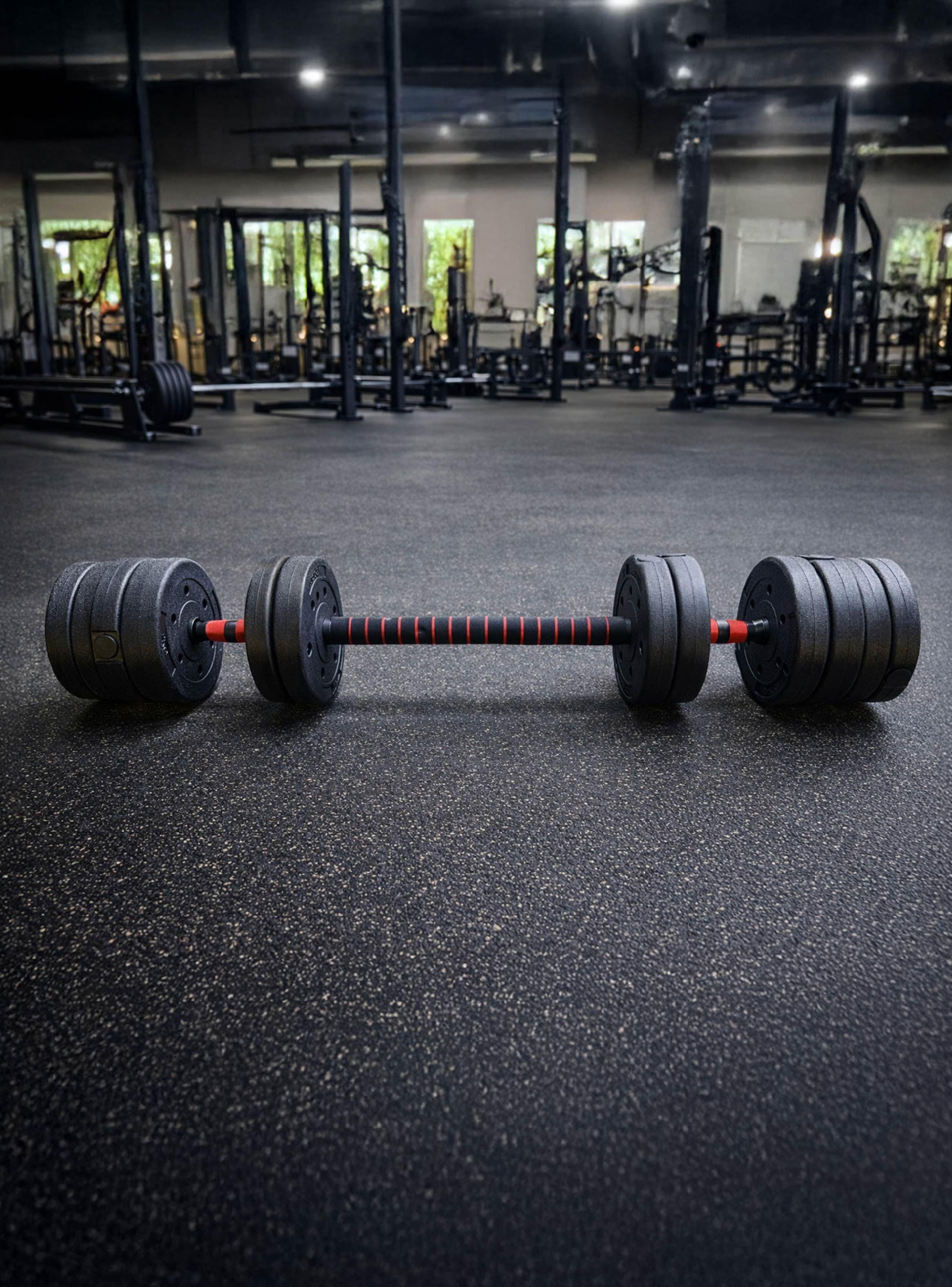 Set Mancuernas con Barra Ajustable 30Kg K-FIT-2