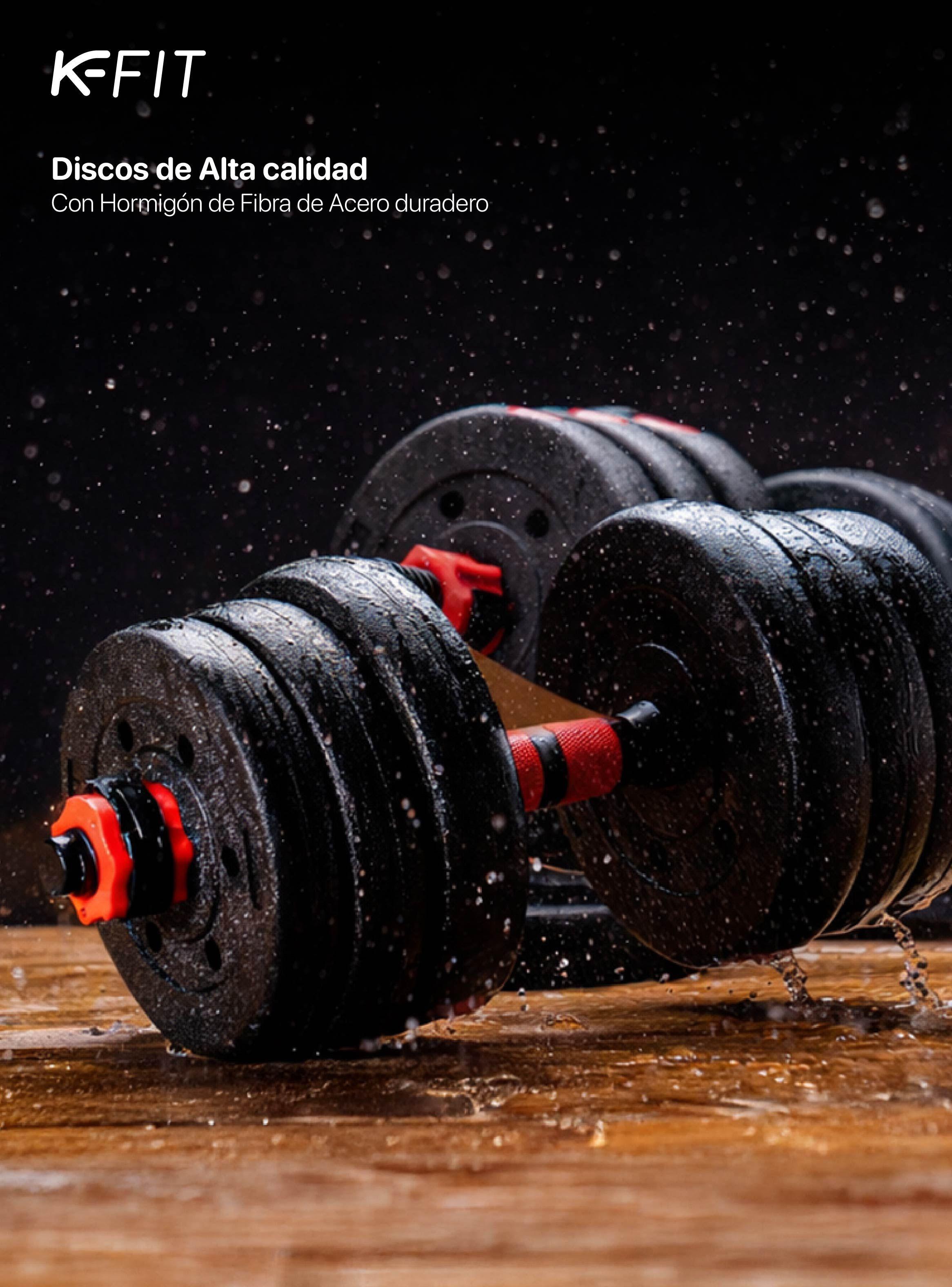 Set Mancuernas con Barra Ajustable 30Kg K-FIT-4