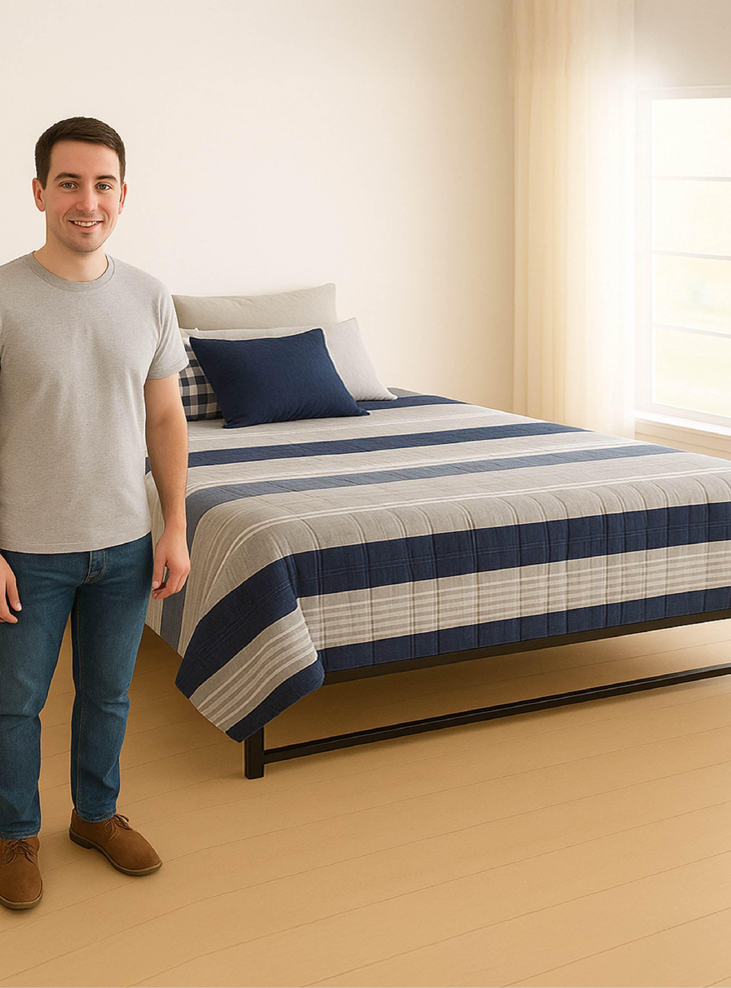 Base para Cama Europea Acero Negro 180x200 cm King ZEN Vincenzi-5