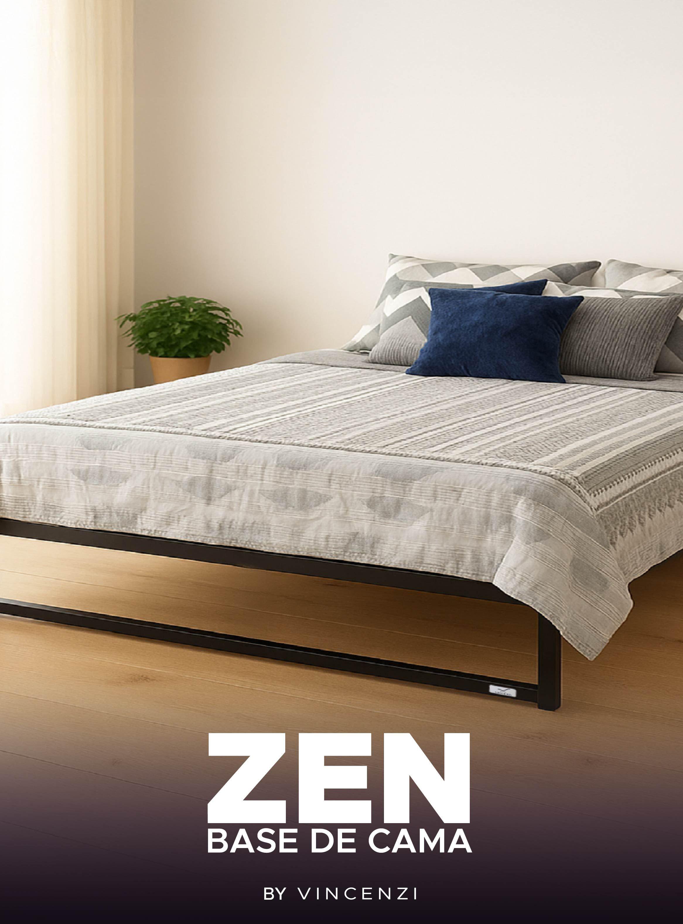 Base para Cama Europea Acero Negro 180x200 cm King ZEN Vincenzi-7