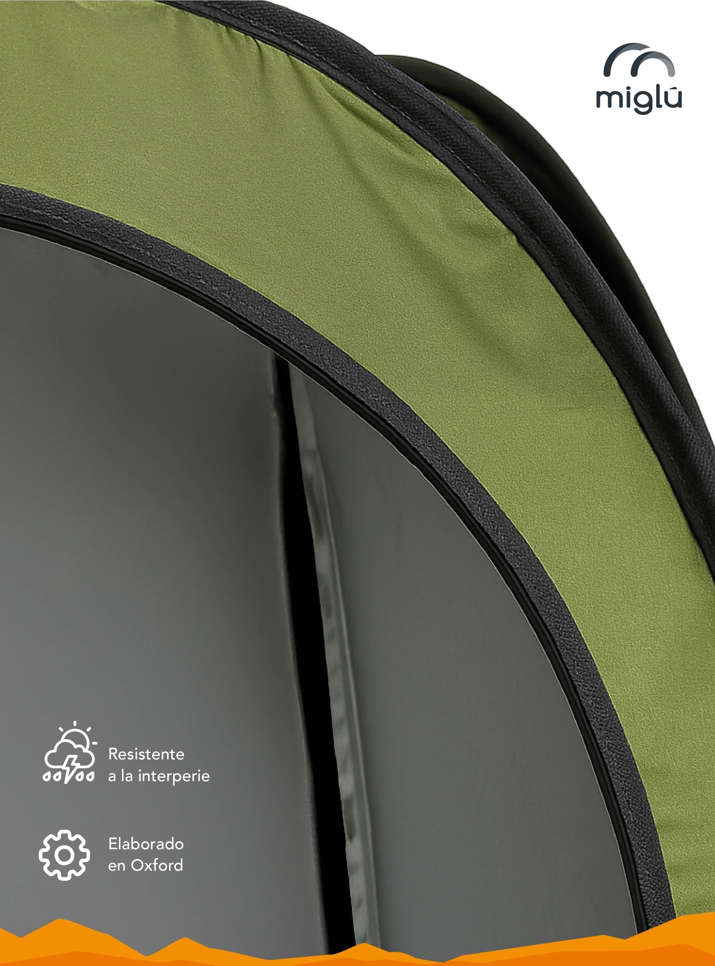 Carpa Portátil Multiuso 1 Persona 190x115 Cm Verde Miglú-3