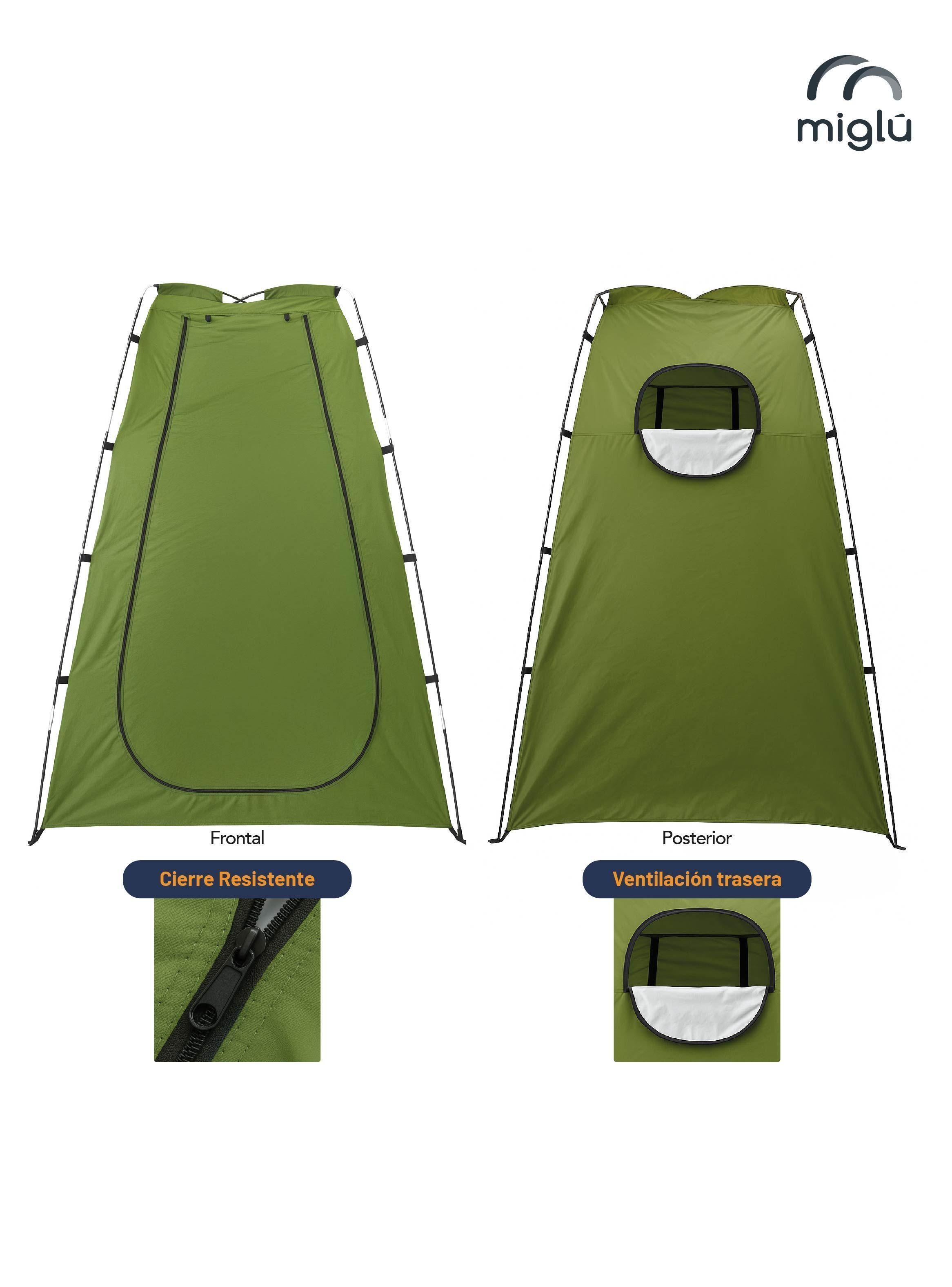 Carpa Portátil Multiuso 1 Persona 190x115 Cm Verde Miglú-2